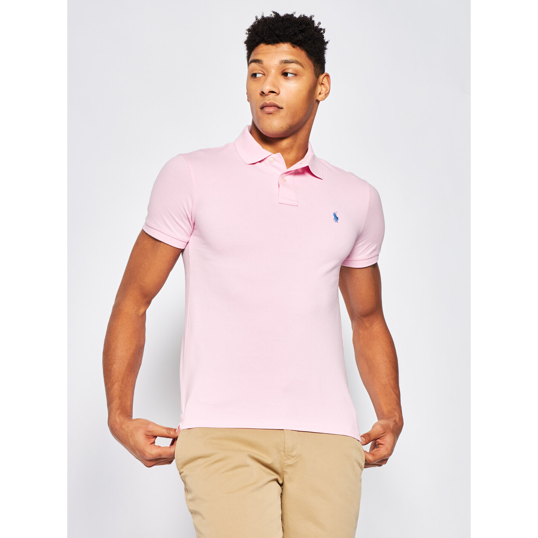 Polo Ralph Lauren Polokošile Core Replen 710795080 Růžová Slim Fit - Pepit.cz