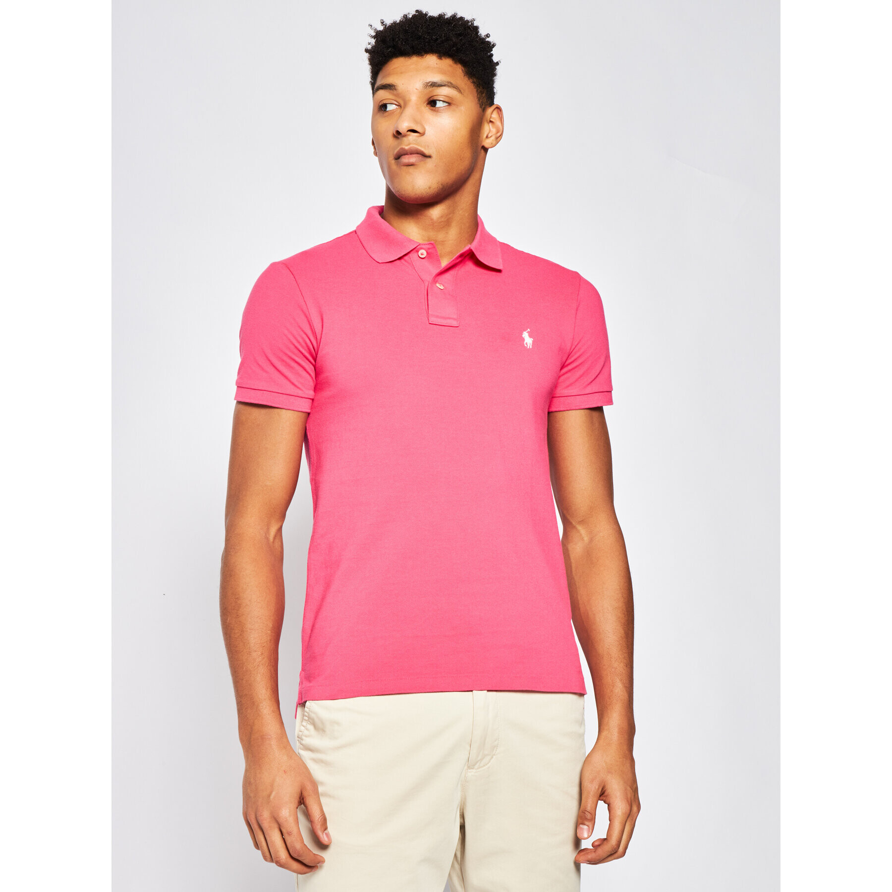 Polo Ralph Lauren Polokošile Core Replen 710795080 Růžová Slim Fit - Pepit.cz