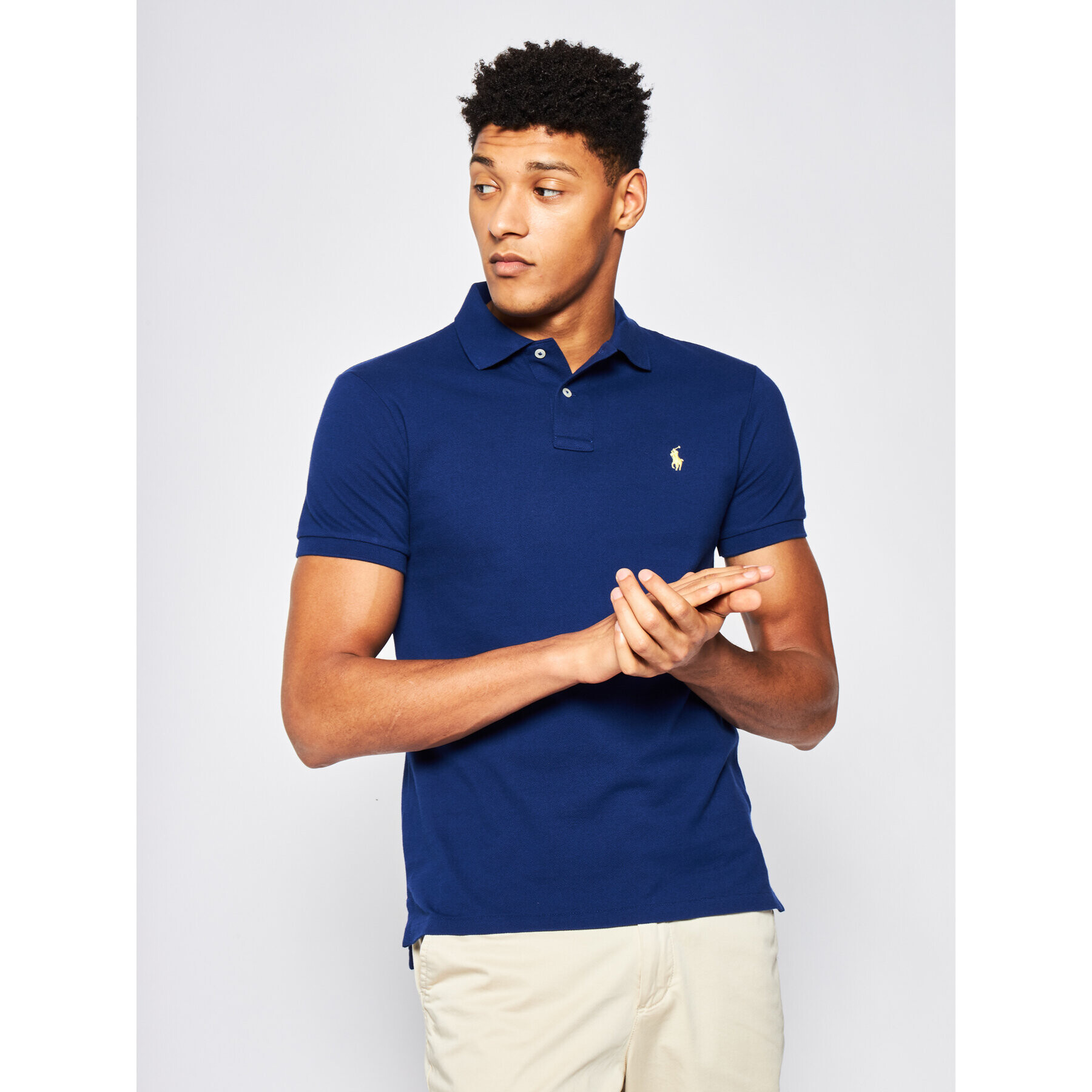 Polo Ralph Lauren Polokošile Core Replen 710795080 Tmavomodrá Slim Fit - Pepit.cz