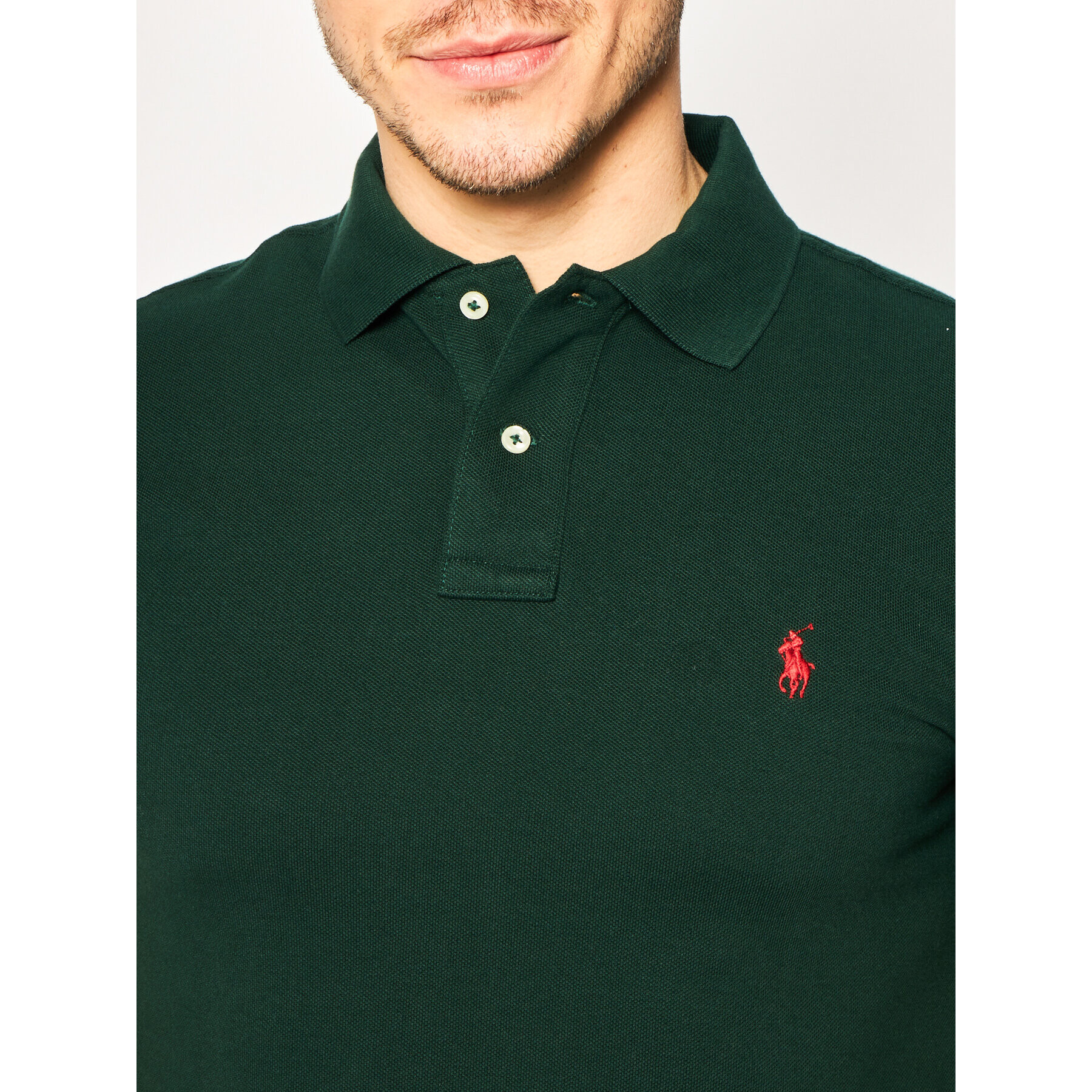 Polo Ralph Lauren Polokošile Core Replen 710795080 Zelená Slim Fit - Pepit.cz