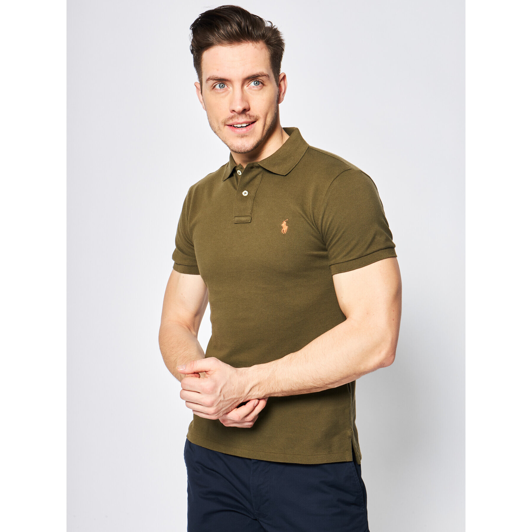 Polo Ralph Lauren Polokošile Core Replen 710795080 Zelená Slim Fit - Pepit.cz