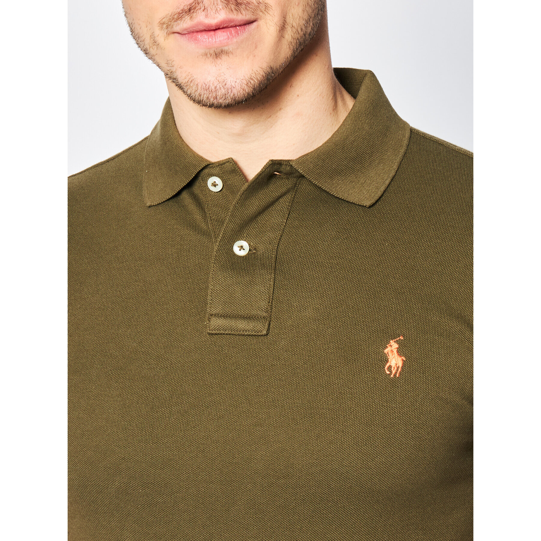 Polo Ralph Lauren Polokošile Core Replen 710795080 Zelená Slim Fit - Pepit.cz