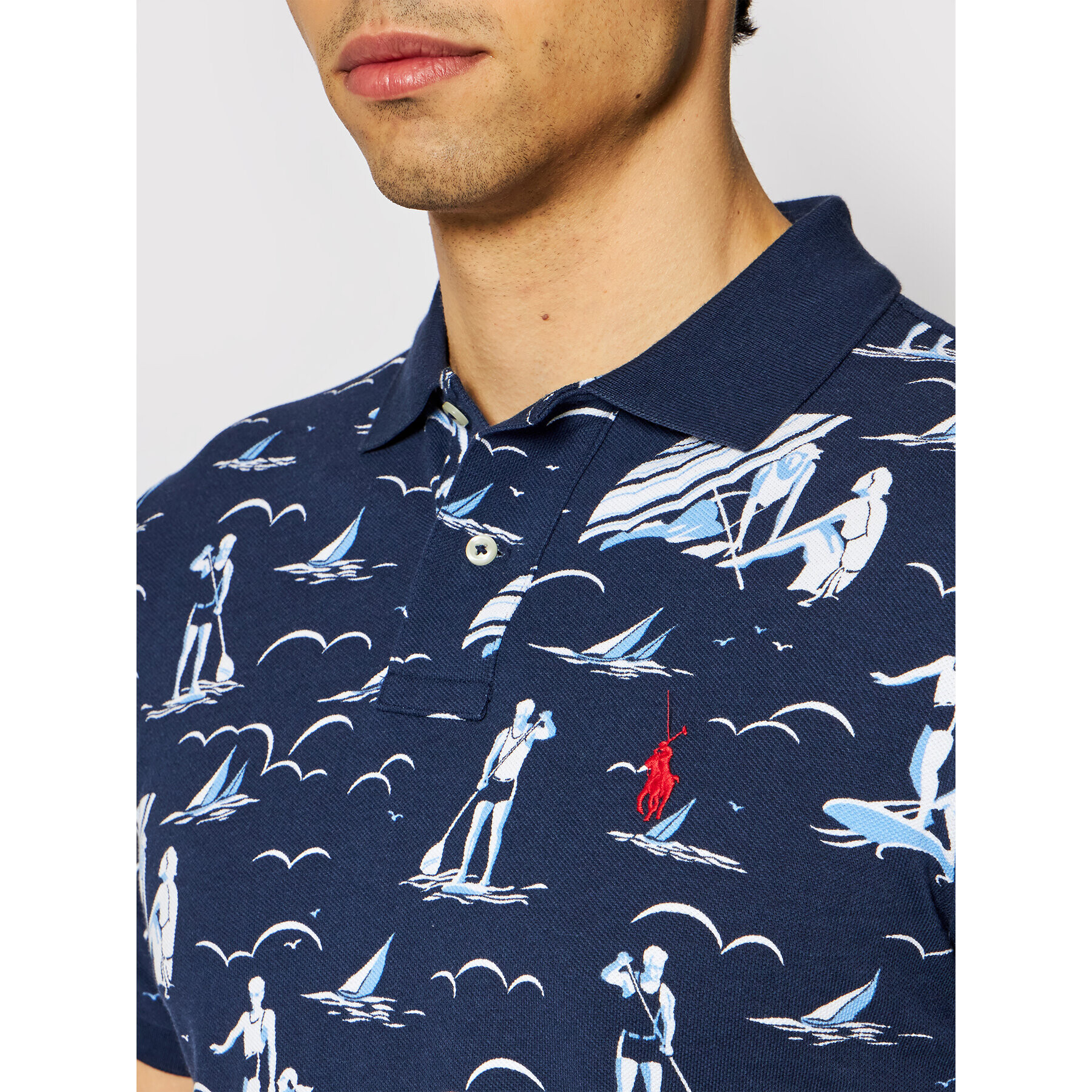 Polo Ralph Lauren Polokošile Deco Swimmers 710835227001 Tmavomodrá Regular Fit - Pepit.cz