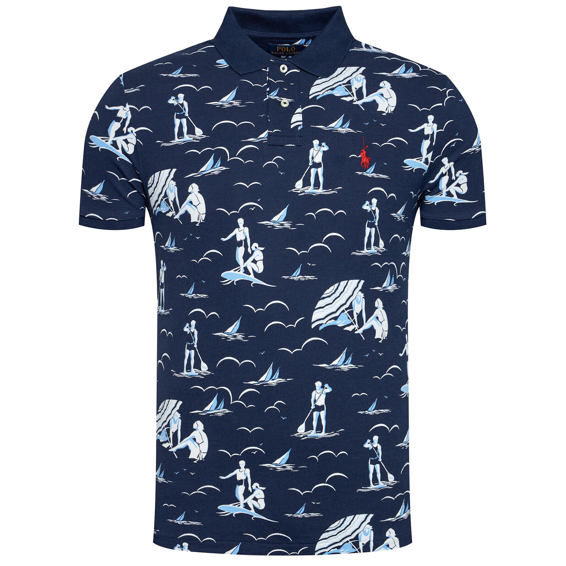 Polo Ralph Lauren Polokošile Deco Swimmers 710835227001 Tmavomodrá Regular Fit - Pepit.cz