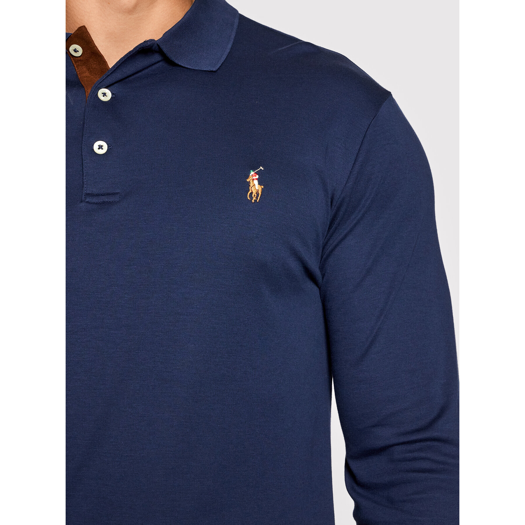 Polo Ralph Lauren Polokošile Lsl 710721148007 Tmavomodrá Slim Fit - Pepit.cz