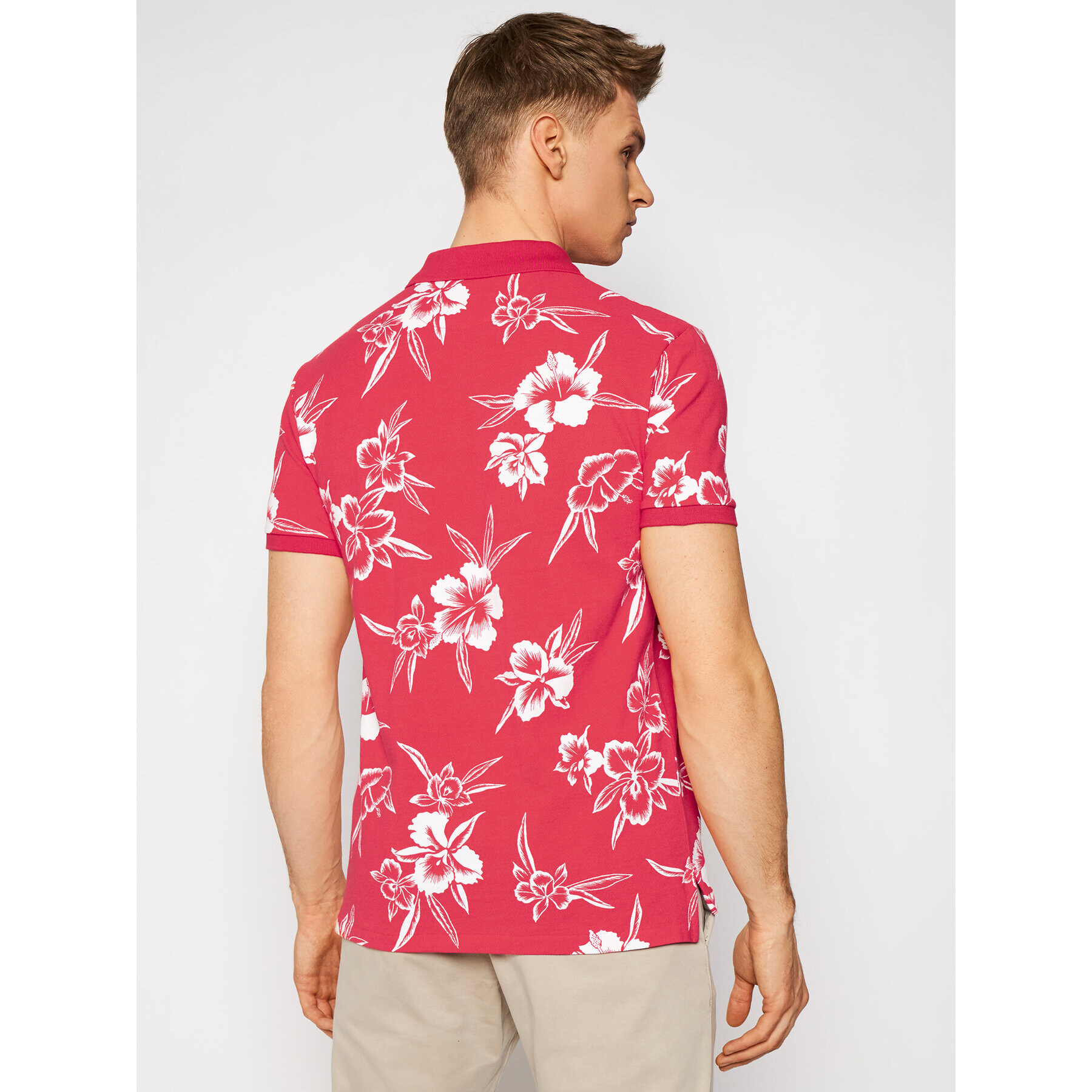 Polo Ralph Lauren Polokošile Pacific Hibiscus 710835226001 Červená Slim Fit - Pepit.cz