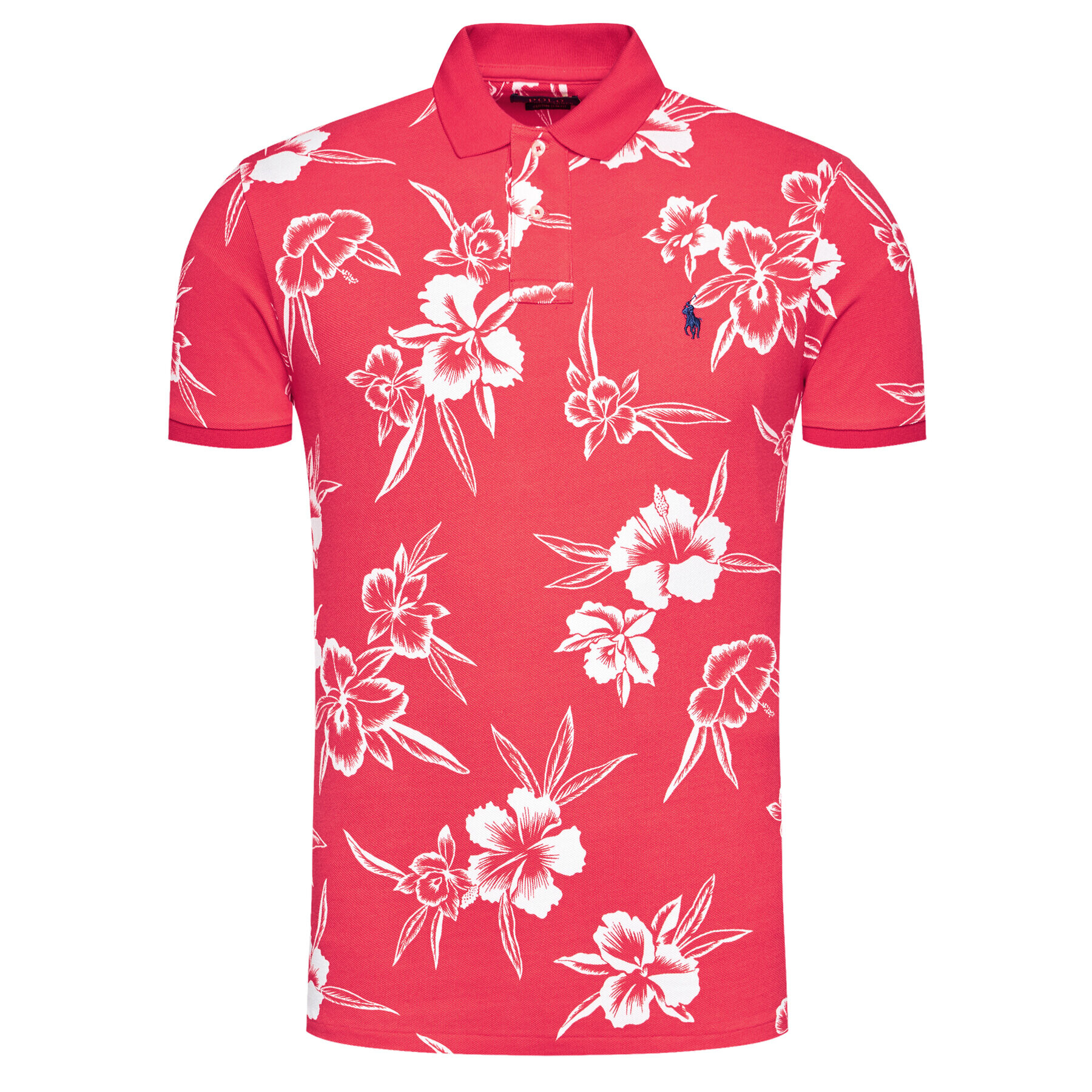 Polo Ralph Lauren Polokošile Pacific Hibiscus 710835226001 Červená Slim Fit - Pepit.cz