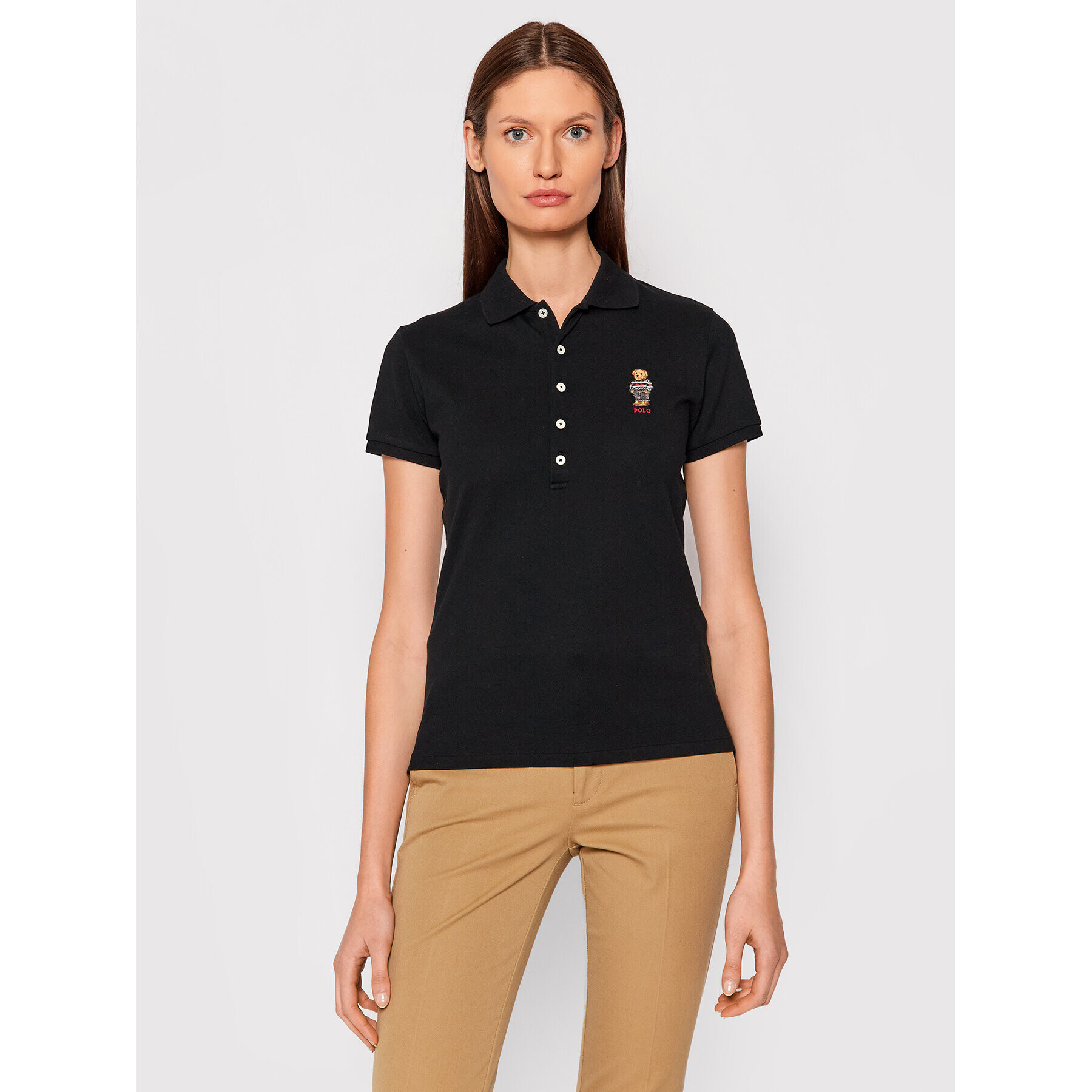 Polo Ralph Lauren Polokošile Ssl 211846853001 Černá Slim Fit - Pepit.cz