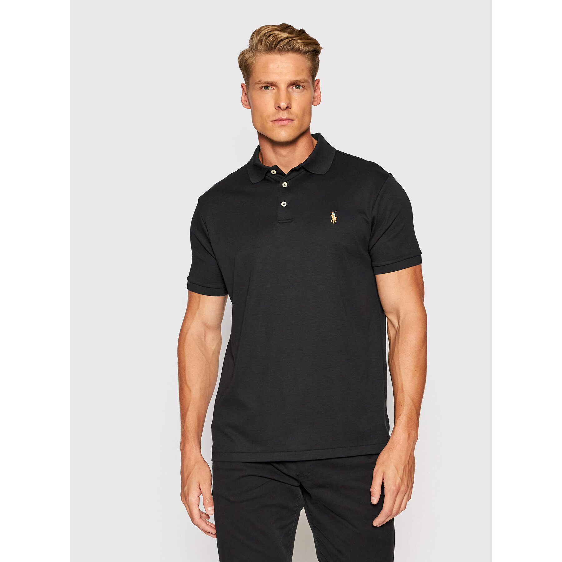 Polo Ralph Lauren Polokošile Ssl 710713130001 Černá Slim Fit - Pepit.cz