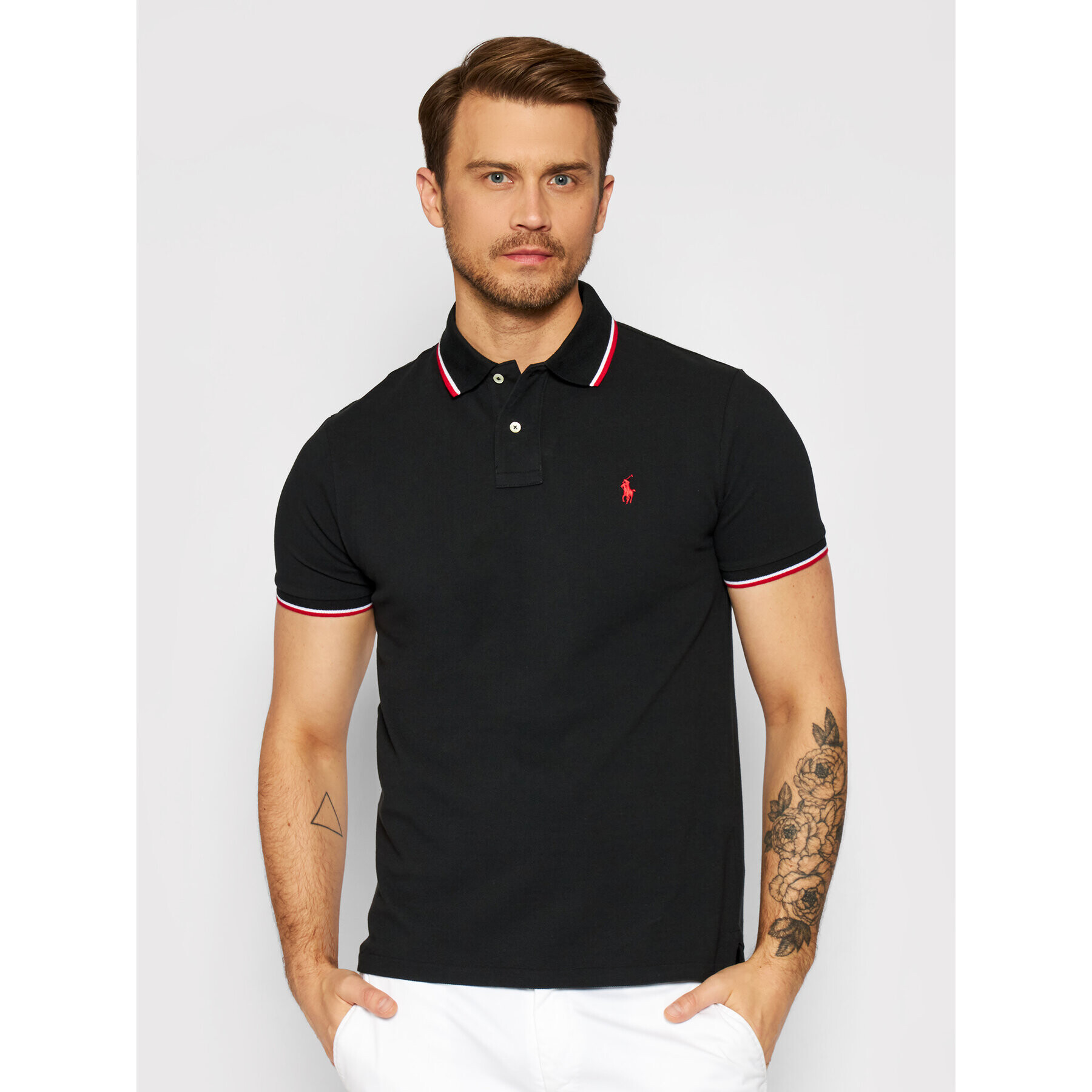 Polo Ralph Lauren Polokošile Ssl 710842621001 Černá Custom Slim Fit - Pepit.cz