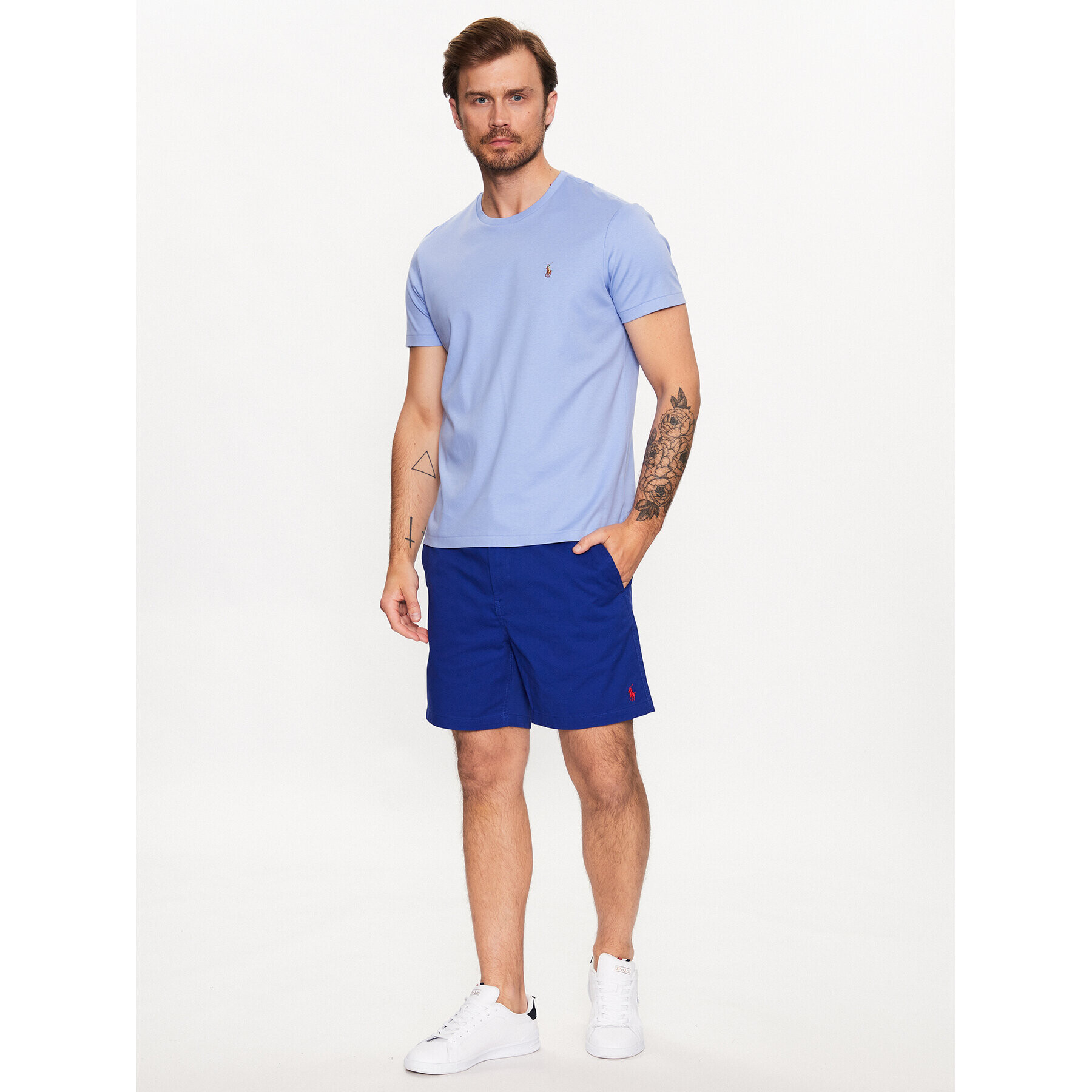 Polo Ralph Lauren Šortky z materiálu 710644995053 Modrá Regular Fit - Pepit.cz