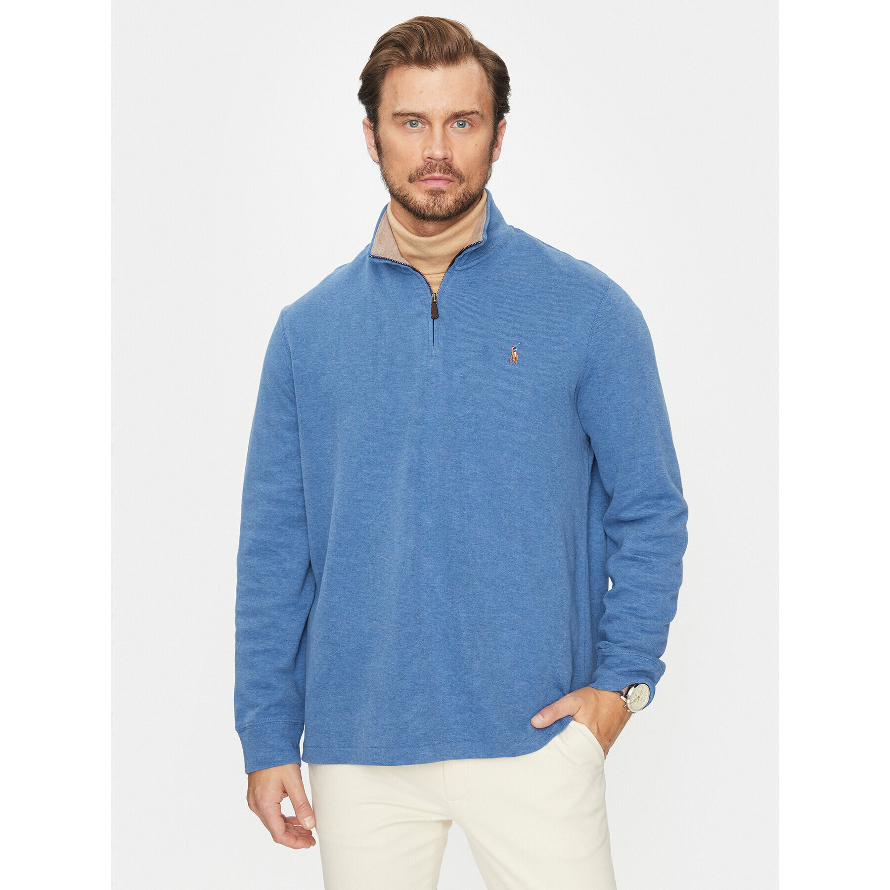 Polo Ralph Lauren Svetr 710877001012 Modrá Regular Fit - Pepit.cz