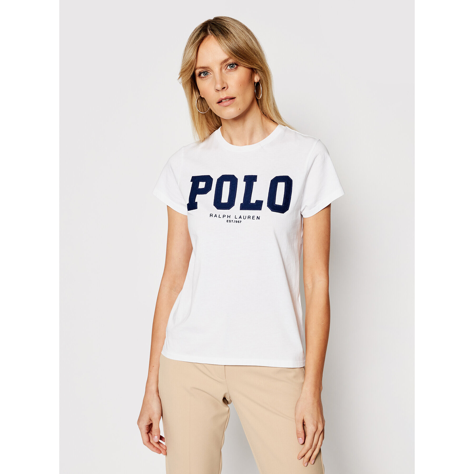 Polo Ralph Lauren T-Shirt 211827660001 Bílá Slim Fit - Pepit.cz