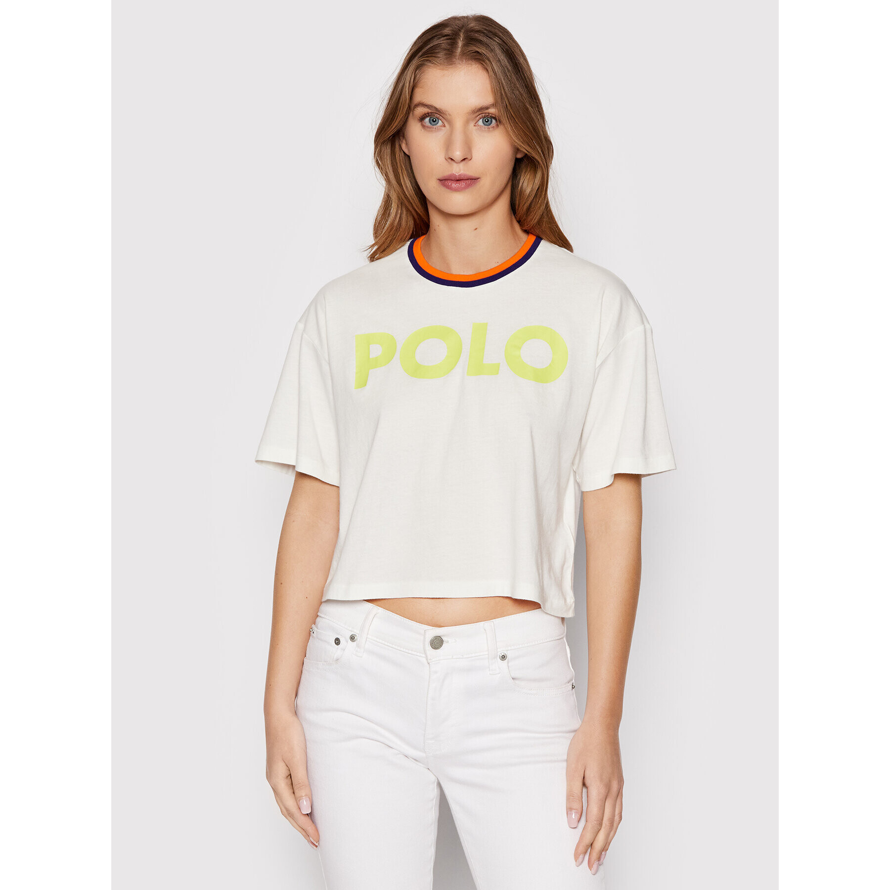 Polo Ralph Lauren T-Shirt 211856674002 Bílá Relaxed Fit - Pepit.cz