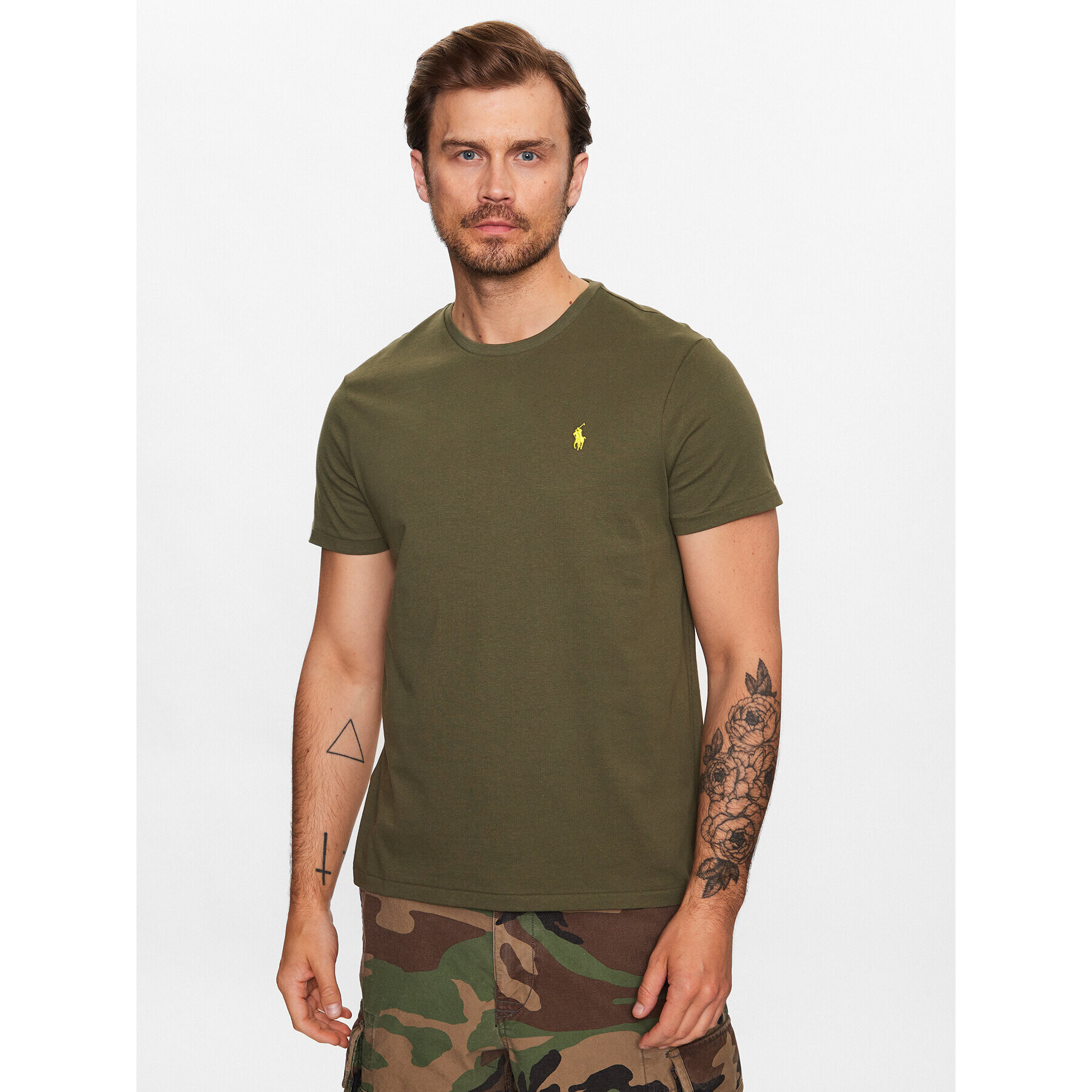 Polo Ralph Lauren T-Shirt 710671438292 Zelená Slim Fit - Pepit.cz