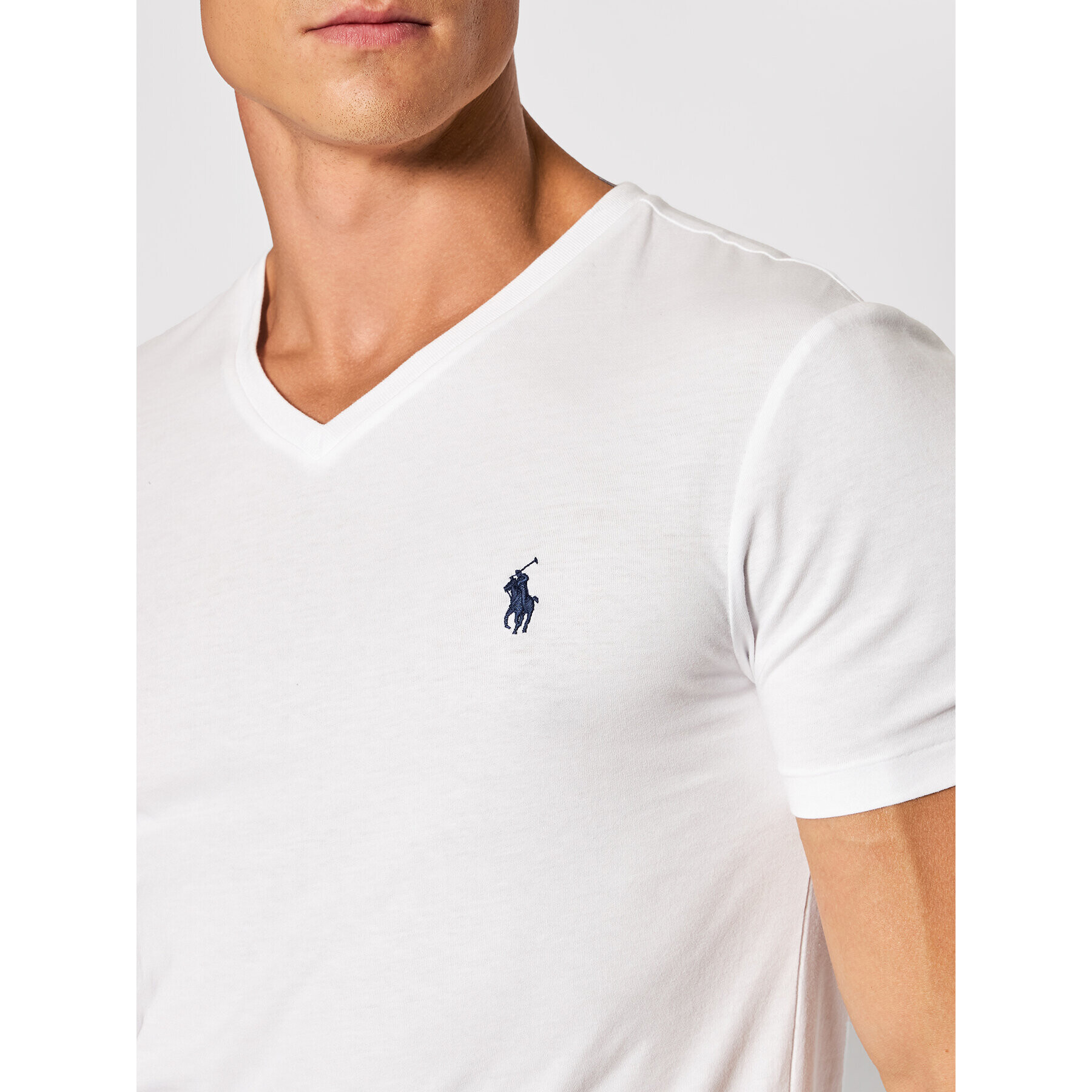 Polo Ralph Lauren T-Shirt 710671453008 Bílá Slim Fit - Pepit.cz