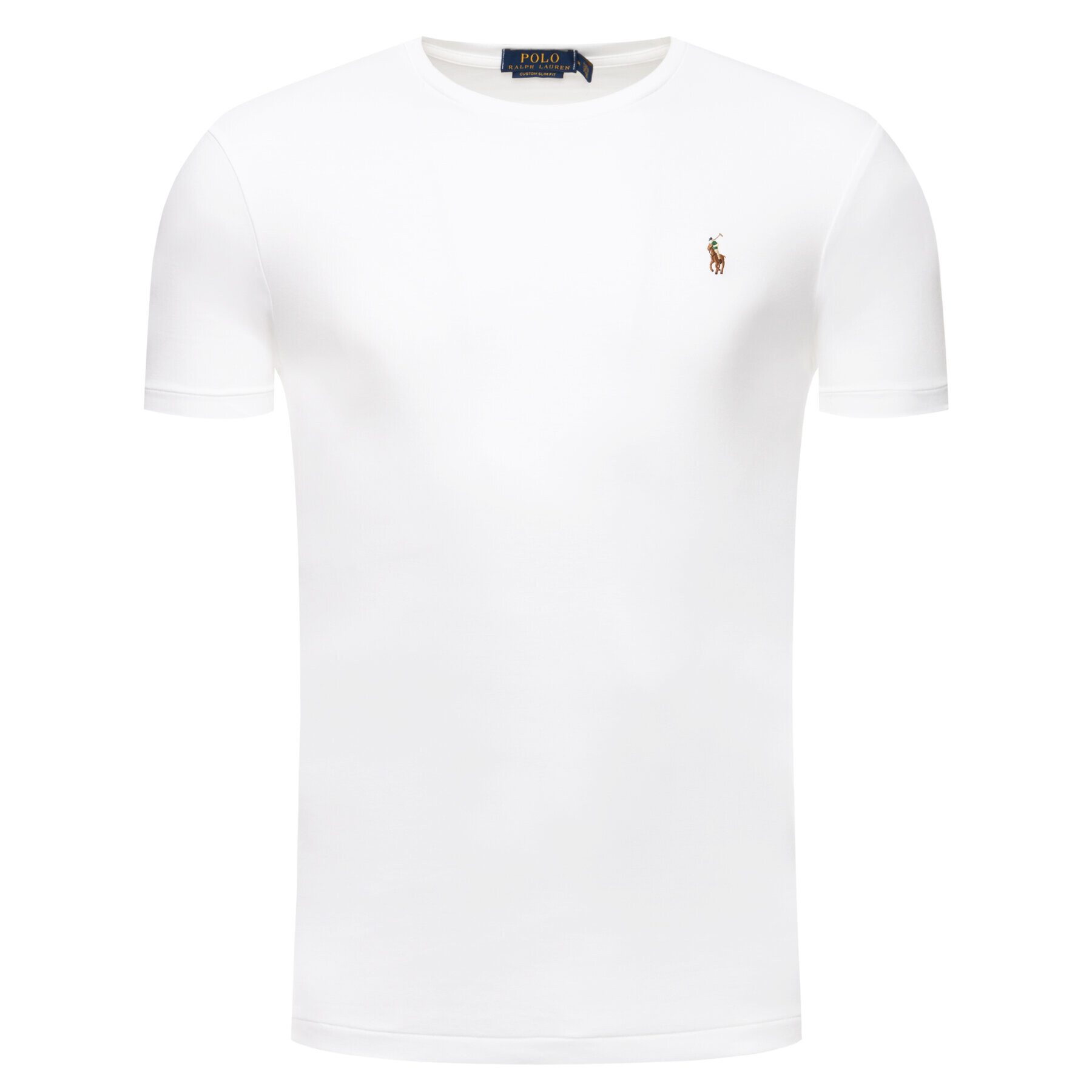 Polo Ralph Lauren T-Shirt 710740727 Bílá Custom Slim Fit - Pepit.cz