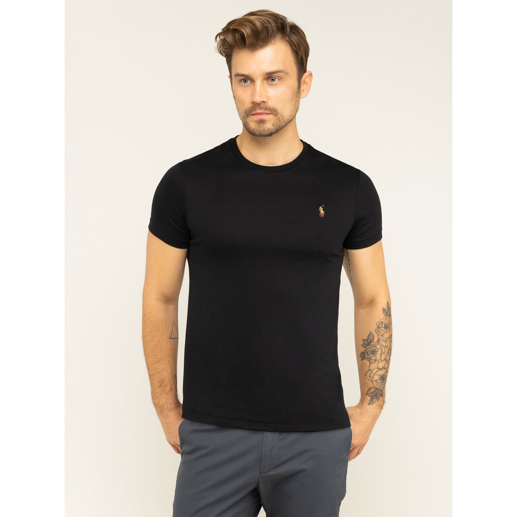 Polo Ralph Lauren T-Shirt 710740727 Černá Custom Slim Fit - Pepit.cz