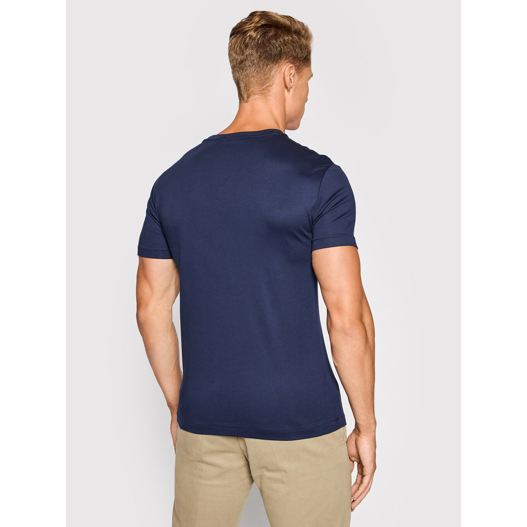 Polo Ralph Lauren T-Shirt 710740727 Tmavomodrá Custom Slim Fit - Pepit.cz