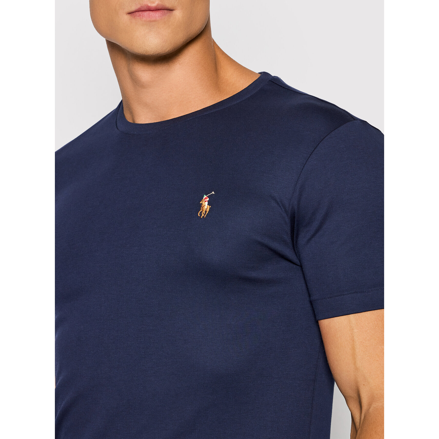 Polo Ralph Lauren T-Shirt 710740727 Tmavomodrá Custom Slim Fit - Pepit.cz