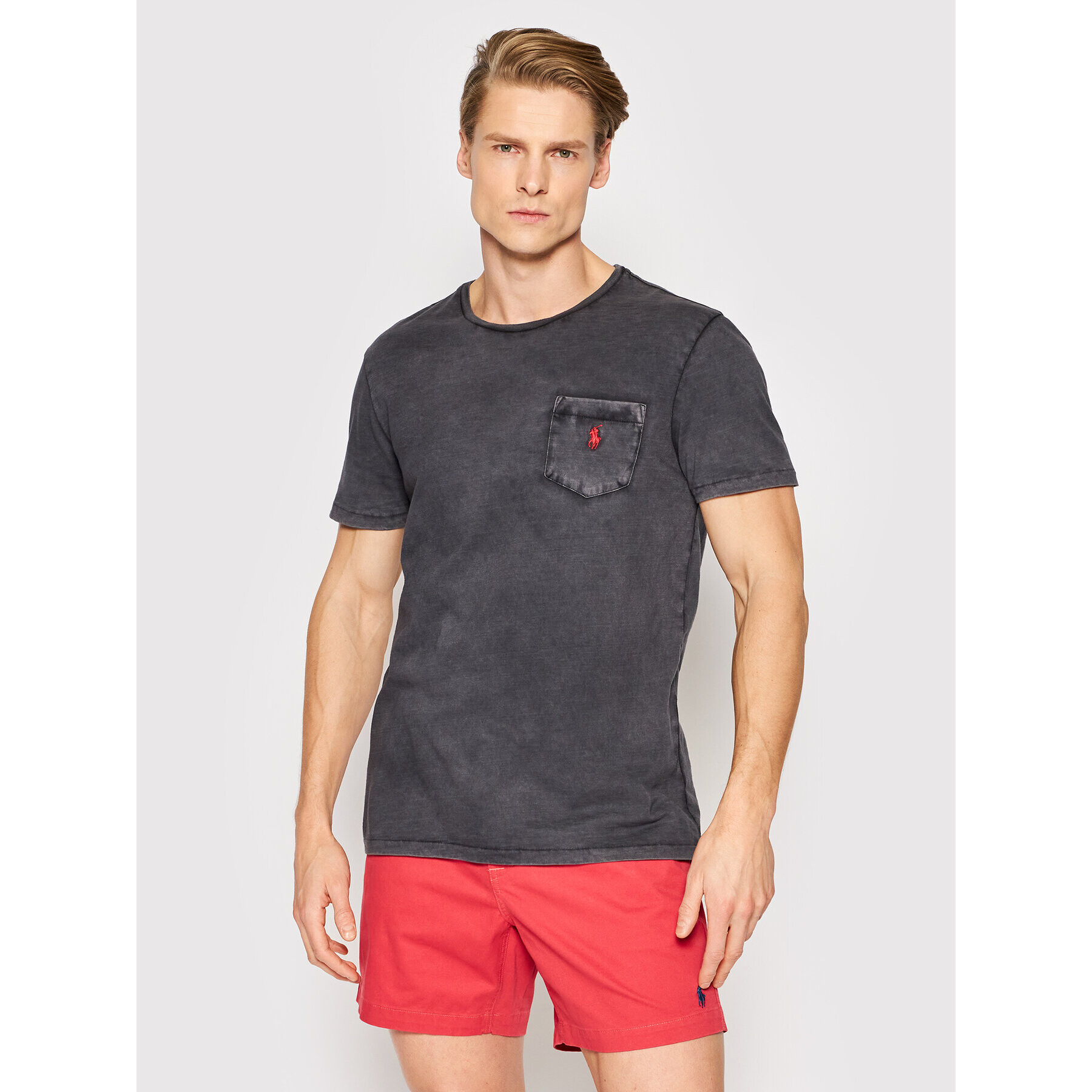 Polo Ralph Lauren T-Shirt 710795137005 Šedá Slim Fit - Pepit.cz