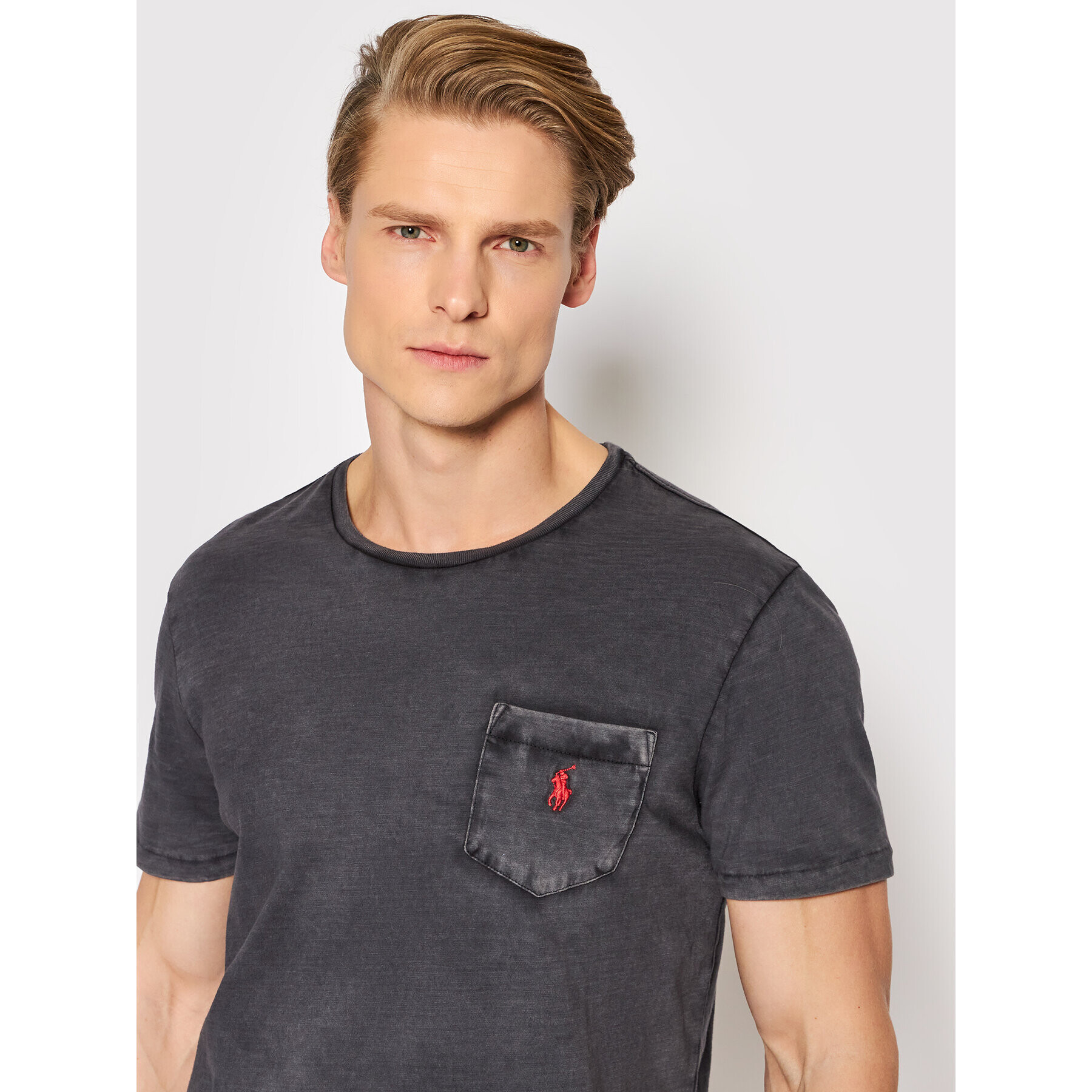 Polo Ralph Lauren T-Shirt 710795137005 Šedá Slim Fit - Pepit.cz