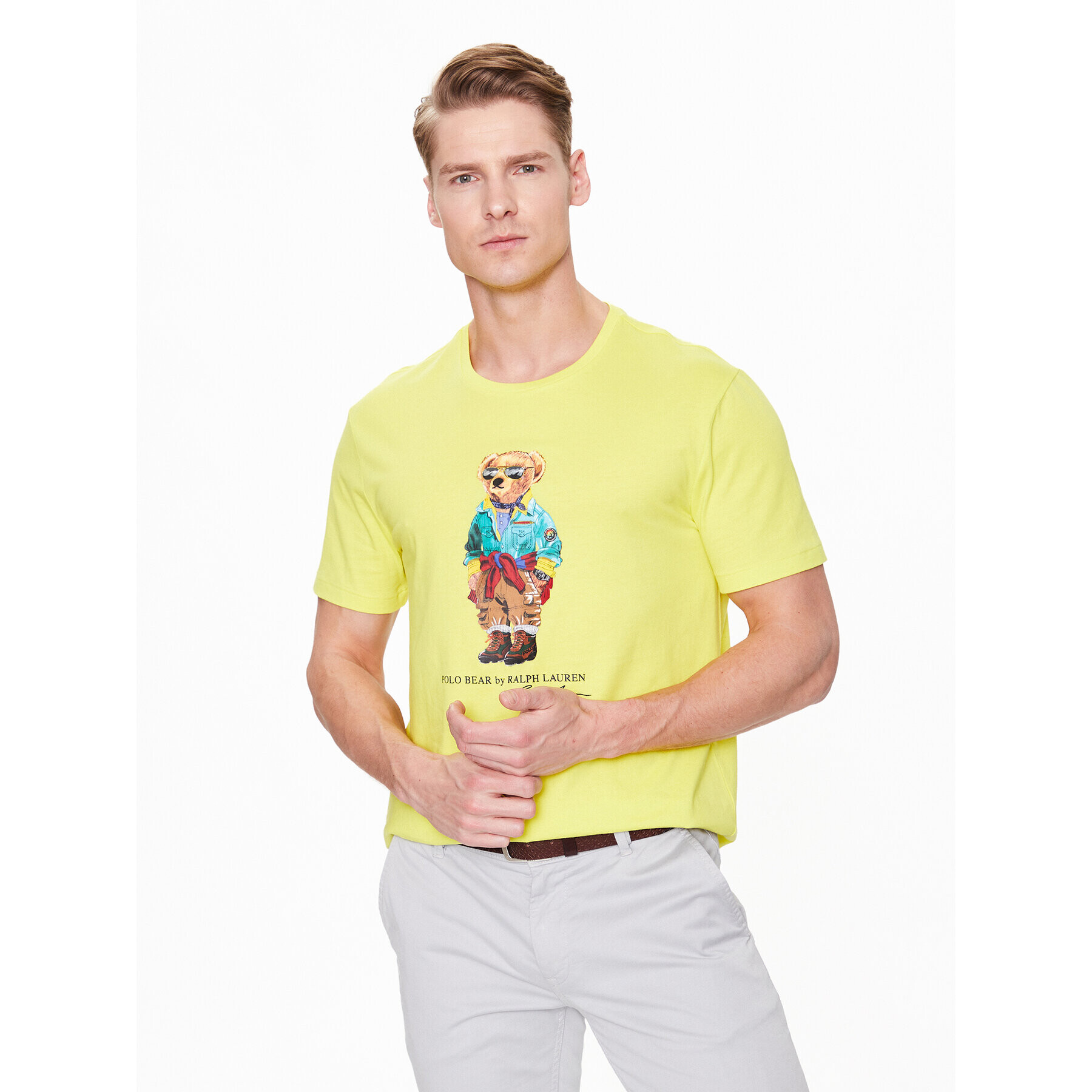 Polo Ralph Lauren T-Shirt 710853310017 Žlutá Slim Fit - Pepit.cz