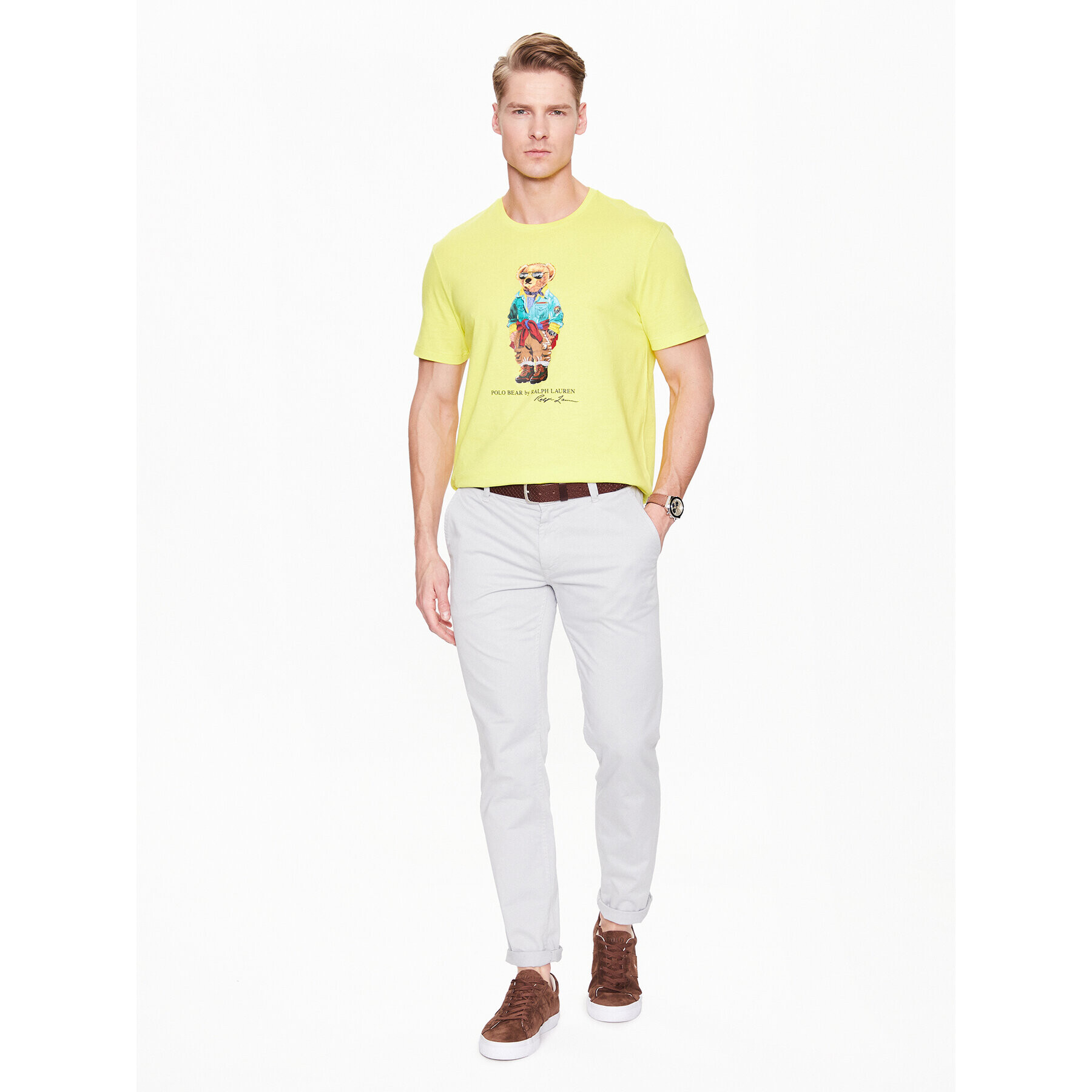 Polo Ralph Lauren T-Shirt 710853310017 Žlutá Slim Fit - Pepit.cz