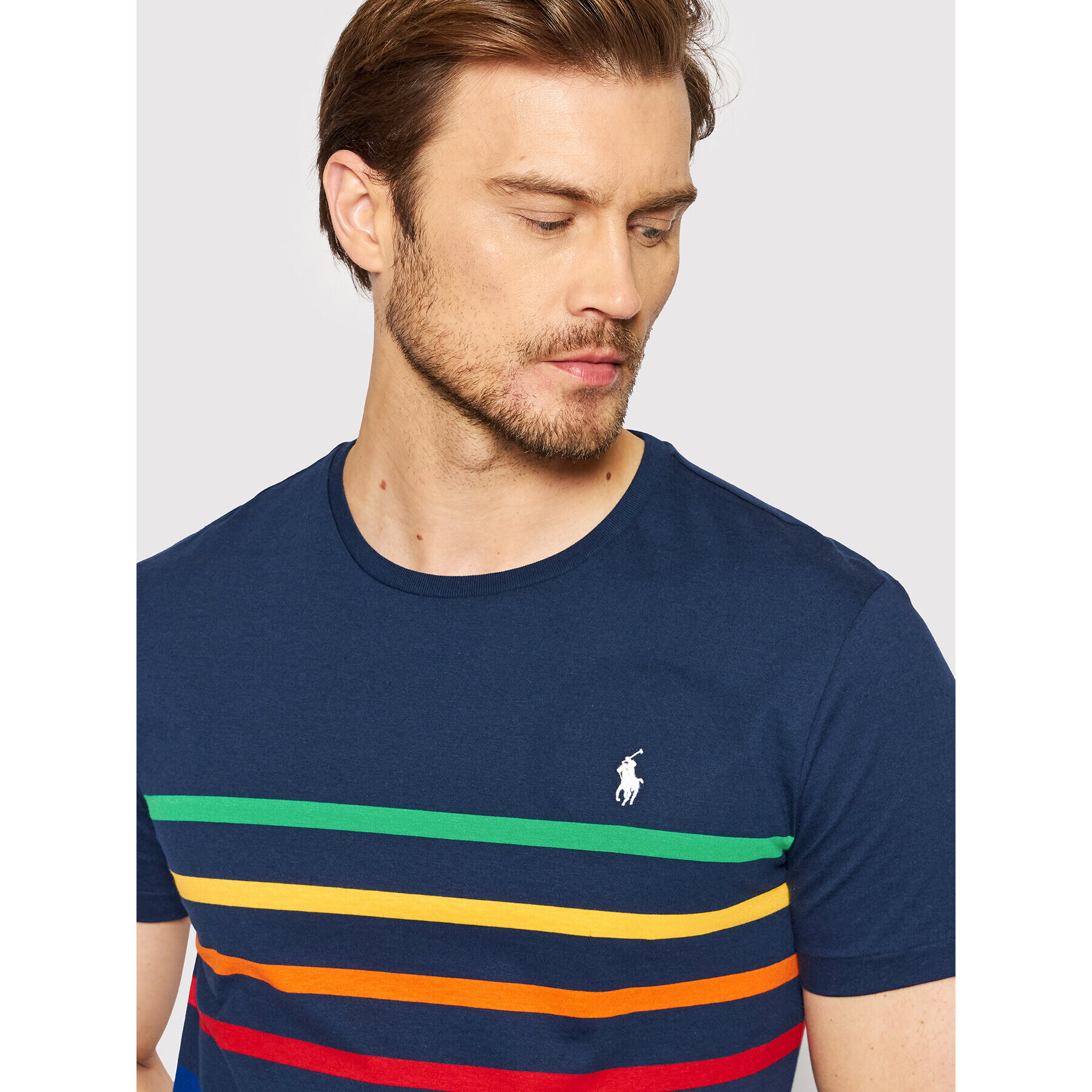 Polo Ralph Lauren T-Shirt 710860413001 Tmavomodrá Custom Slim Fit - Pepit.cz