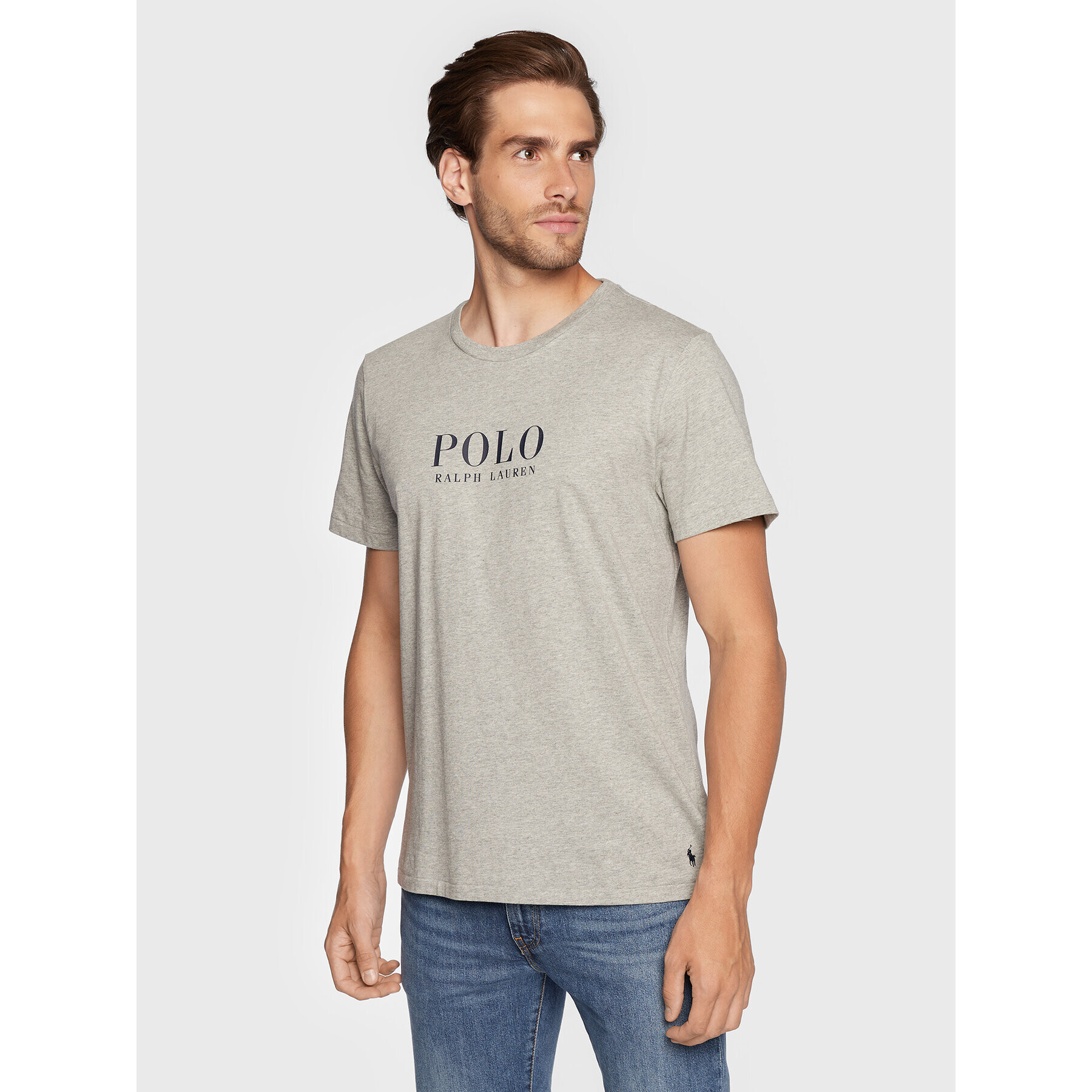 Polo Ralph Lauren T-Shirt 714862615005 Šedá Slim Fit - Pepit.cz