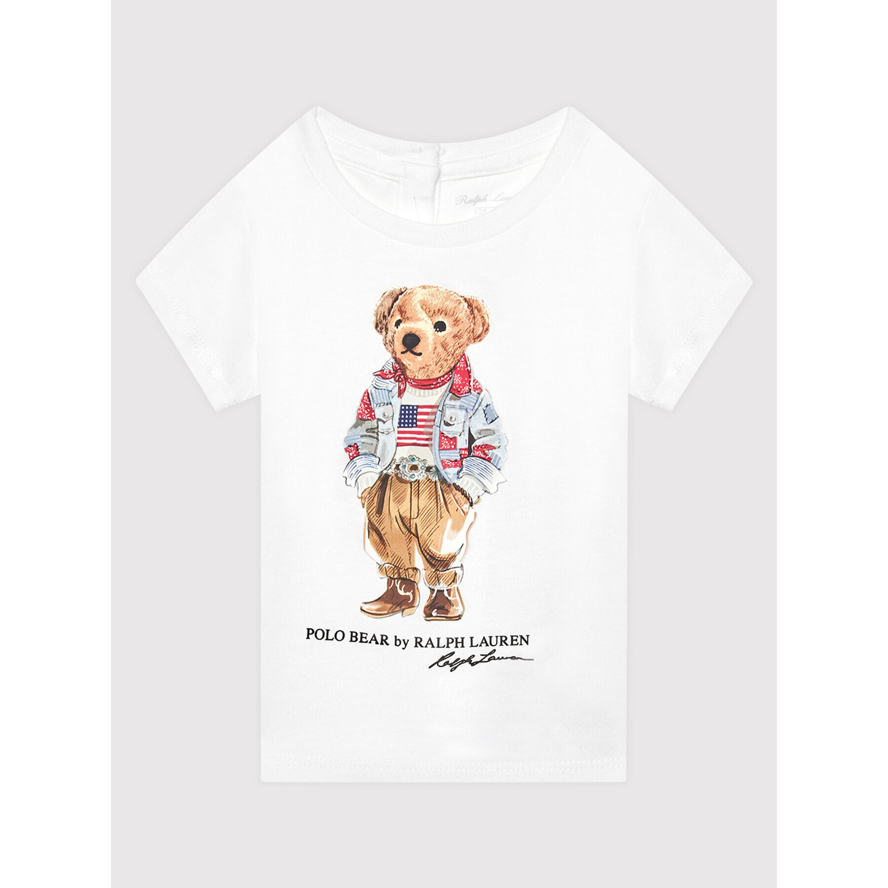 Polo Ralph Lauren T-Shirt Bear 310850649001 Bílá Regular Fit - Pepit.cz