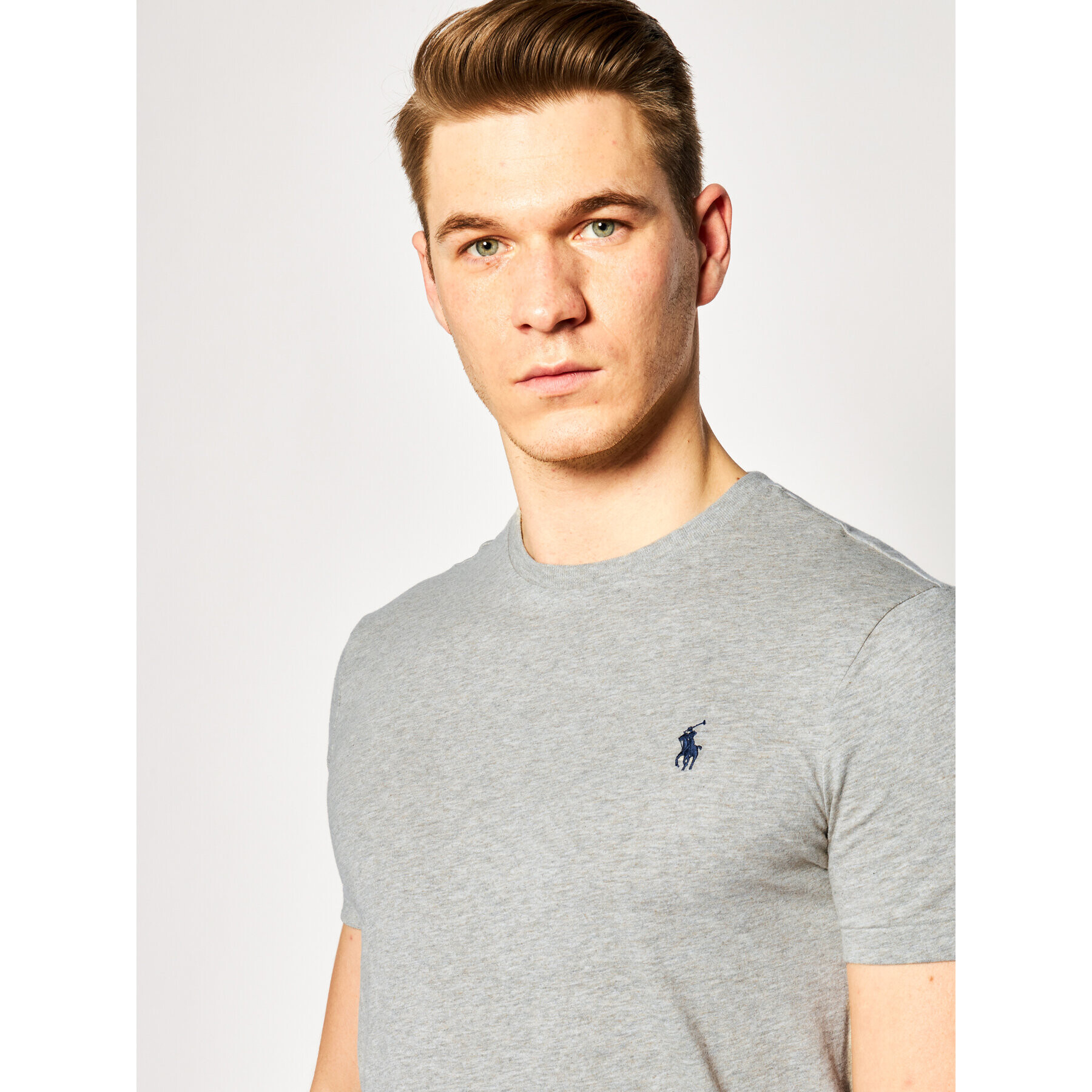 Polo Ralph Lauren T-Shirt Bsr 710680785 Šedá Custom Slim Fit - Pepit.cz