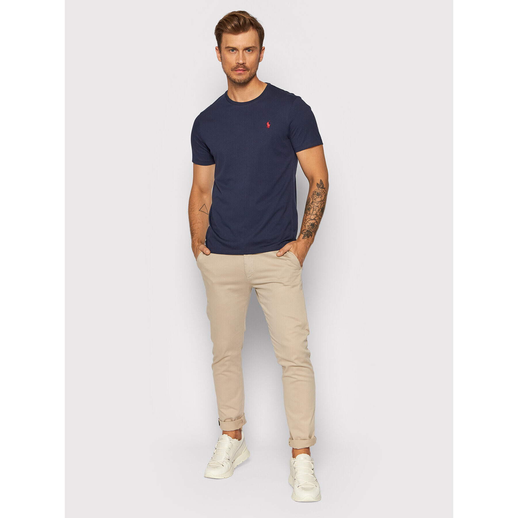 Polo Ralph Lauren T-Shirt Bsr 710680785 Tmavomodrá Custom Slim Fit - Pepit.cz