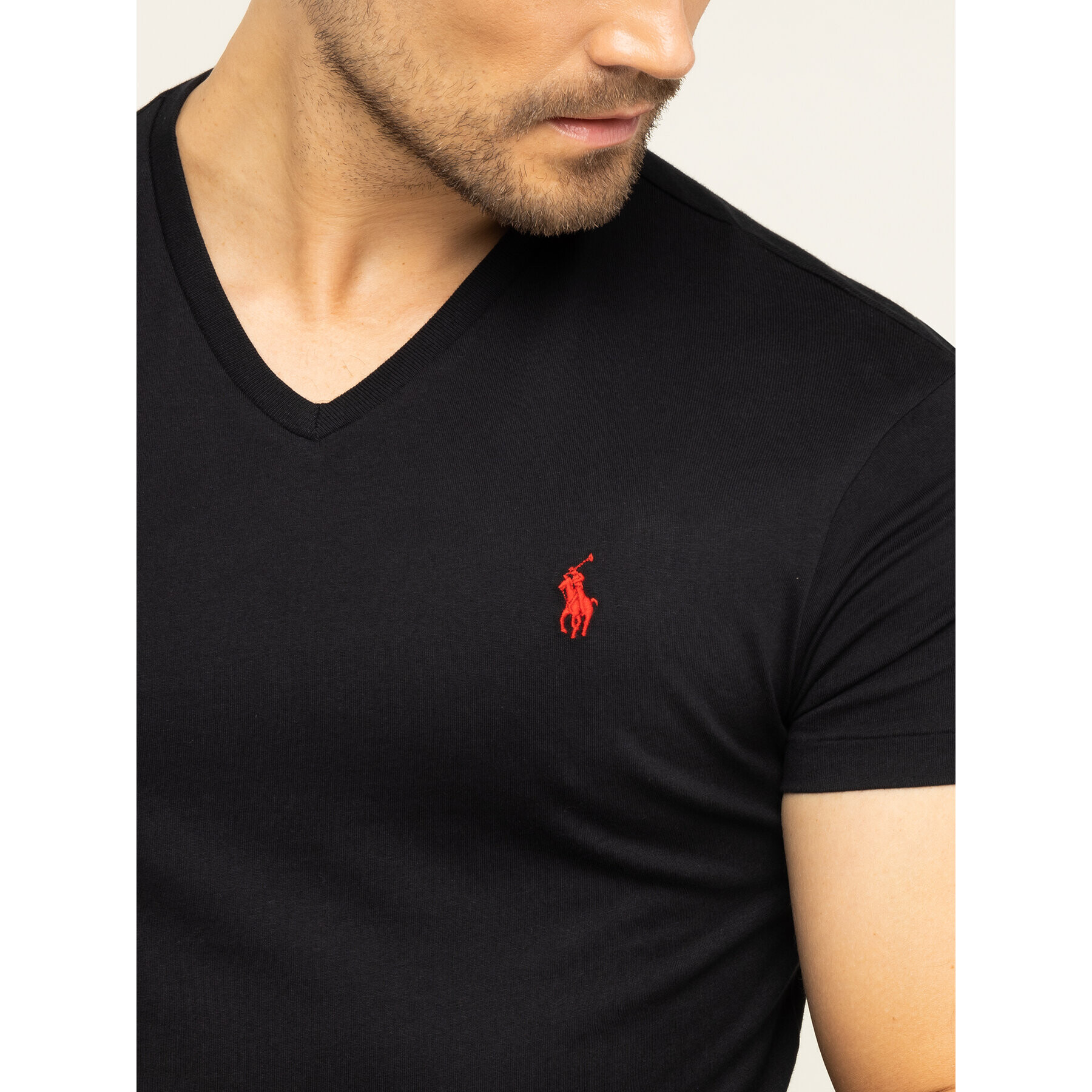 Polo Ralph Lauren T-Shirt Classics 710671453010 Černá Custom Slim Fit - Pepit.cz