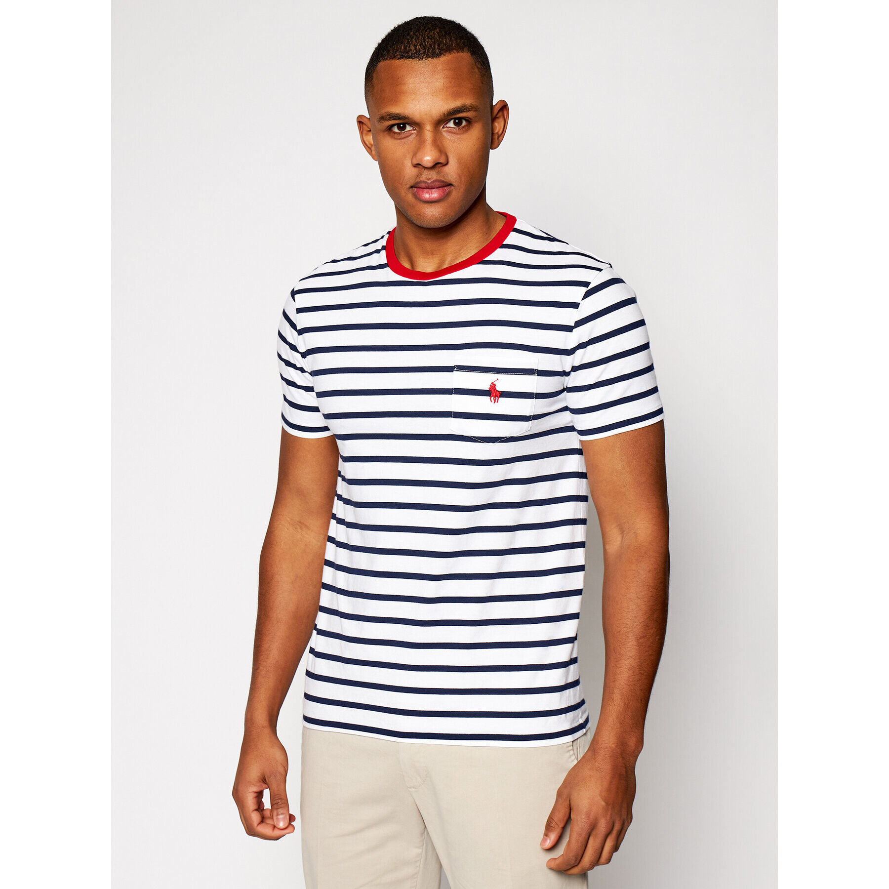 Polo Ralph Lauren T-Shirt Yd 710823561002 Bílá Slim Fit - Pepit.cz