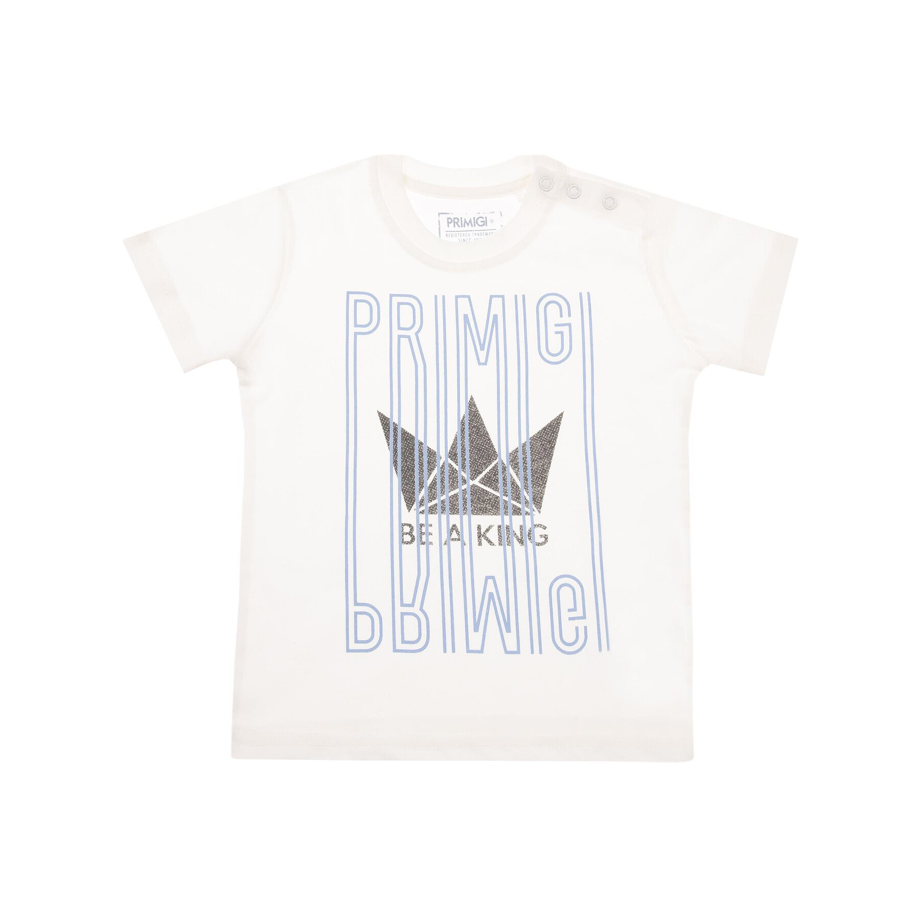 Primigi T-Shirt Be A King 43221027 Bílá Regular Fit - Pepit.cz