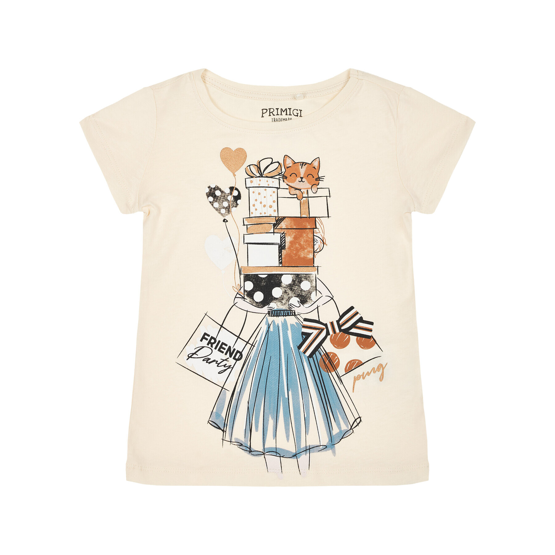 Primigi T-Shirt Feel Chic Today 45222507 Béžová Regular Fit - Pepit.cz