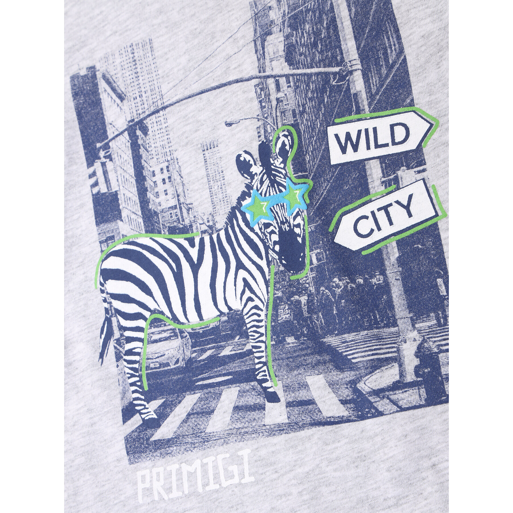 Primigi T-Shirt Free Wild 45221007 Šedá Regular Fit - Pepit.cz