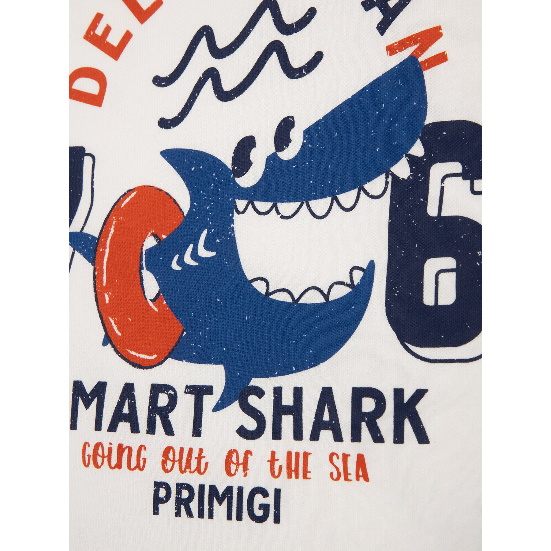 Primigi T-Shirt Smart Shark 43221025 Bílá Regular Fit - Pepit.cz