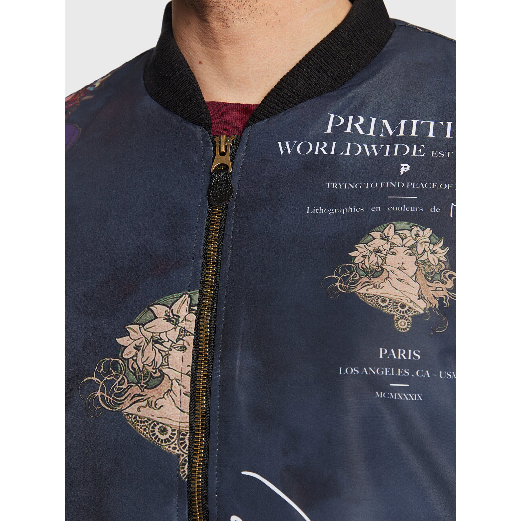 Primitive Bunda bomber Mucha P12675 Tmavomodrá Regular Fit - Pepit.cz