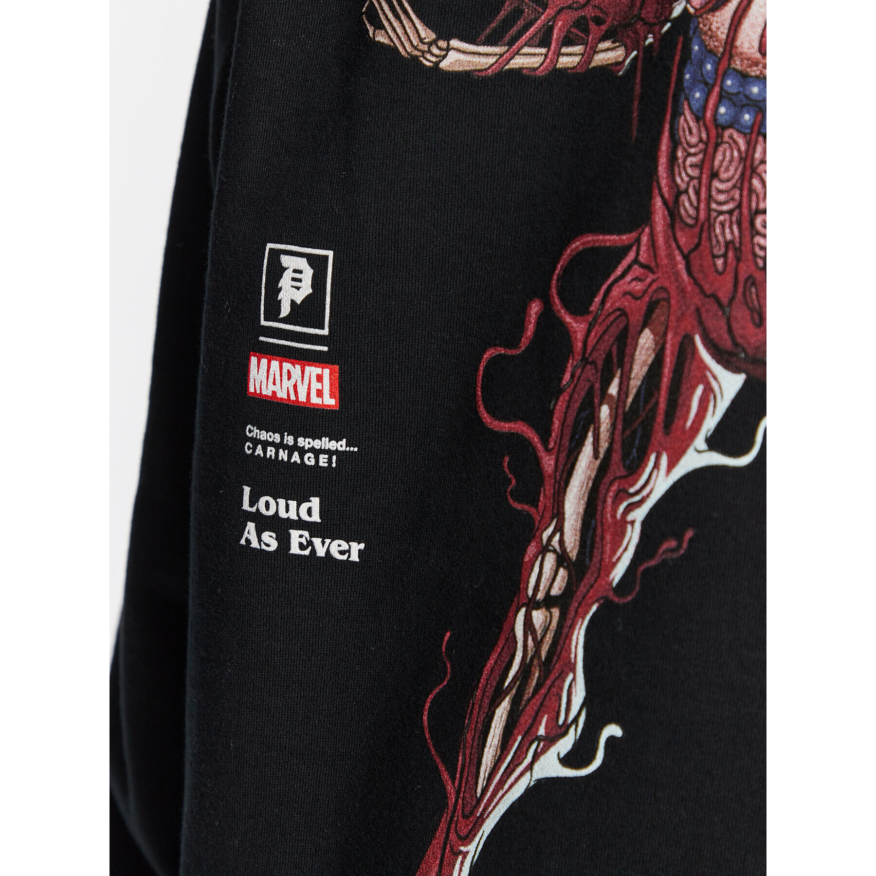 Primitive Mikina Marvel PAPFA2269 Černá Relaxed Fit - Pepit.cz