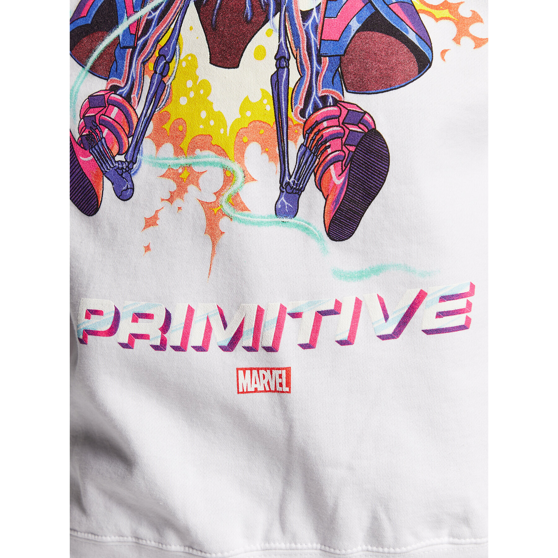 Primitive Mikina Marvel PAPFA2272 Bílá Relaxed Fit - Pepit.cz