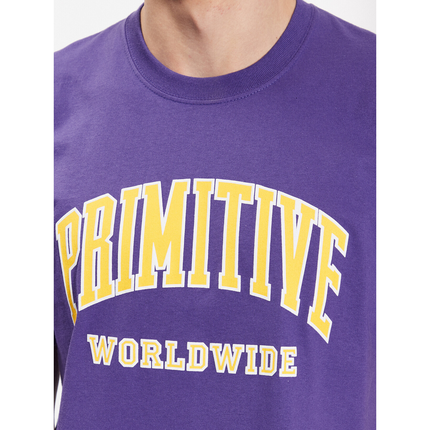 Primitive T-Shirt Collegiate Worldwide PAPSP2312 Fialová Regular Fit - Pepit.cz