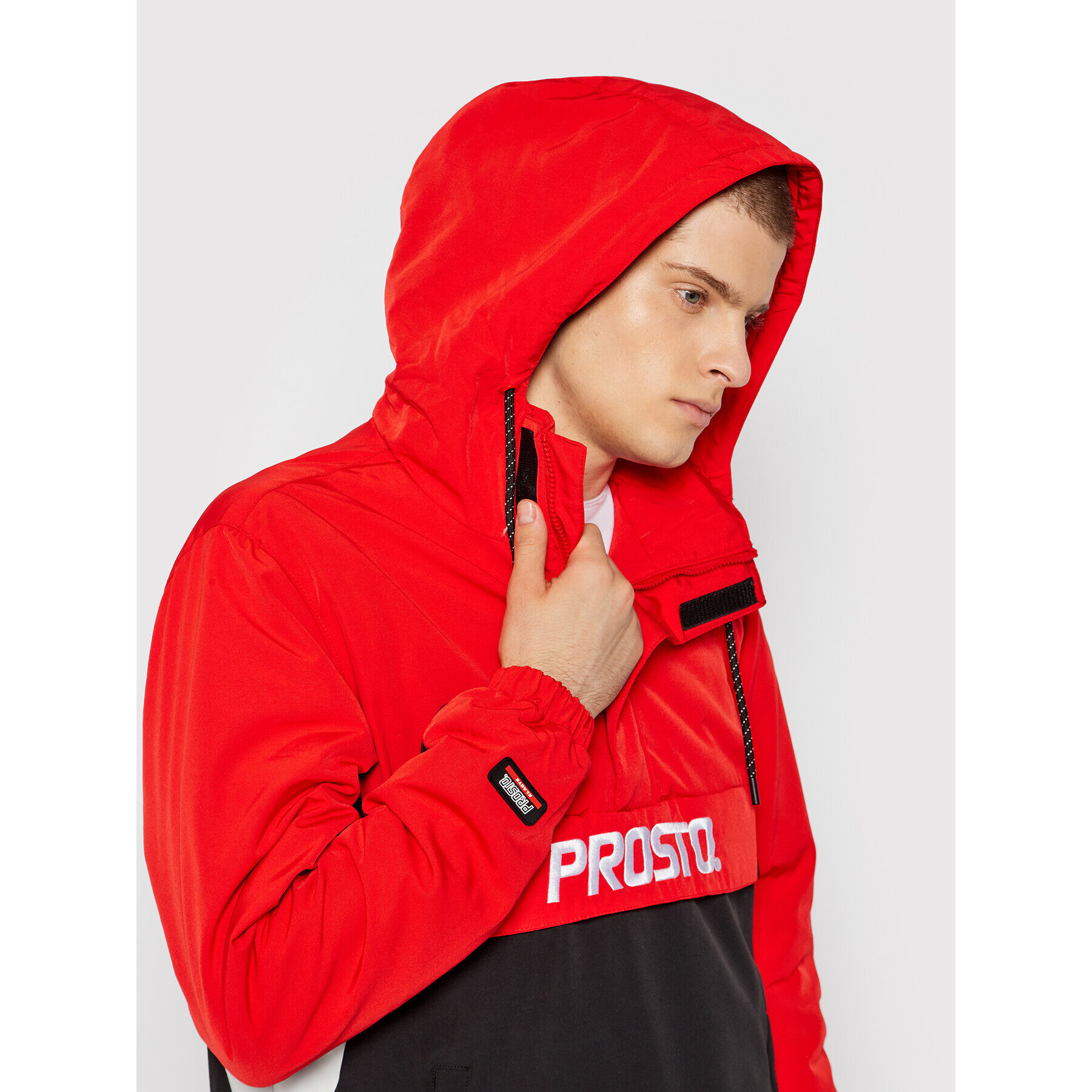 PROSTO. Bunda anorak KLASYK Retrorak 1072 Červená Regular Fit - Pepit.cz