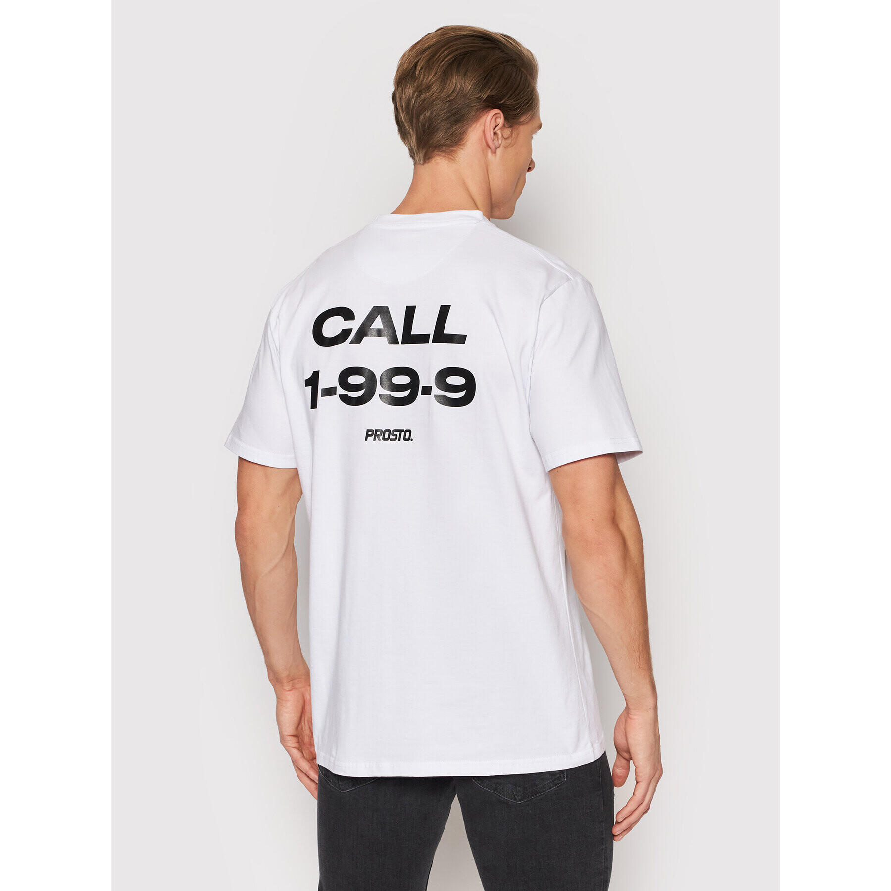 PROSTO. T-Shirt KLASYK Callme 1061 Bílá Regular Fit - Pepit.cz