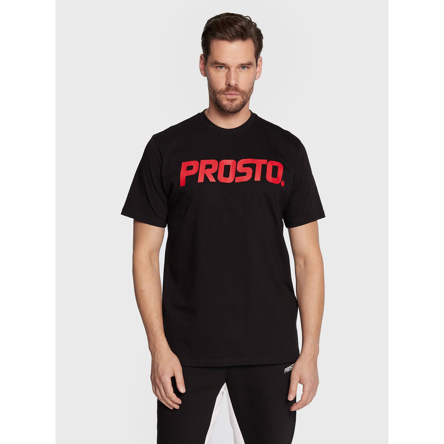 PROSTO. T-Shirt KLASYK Classic XXII 1073 Černá Regular Fit - Pepit.cz