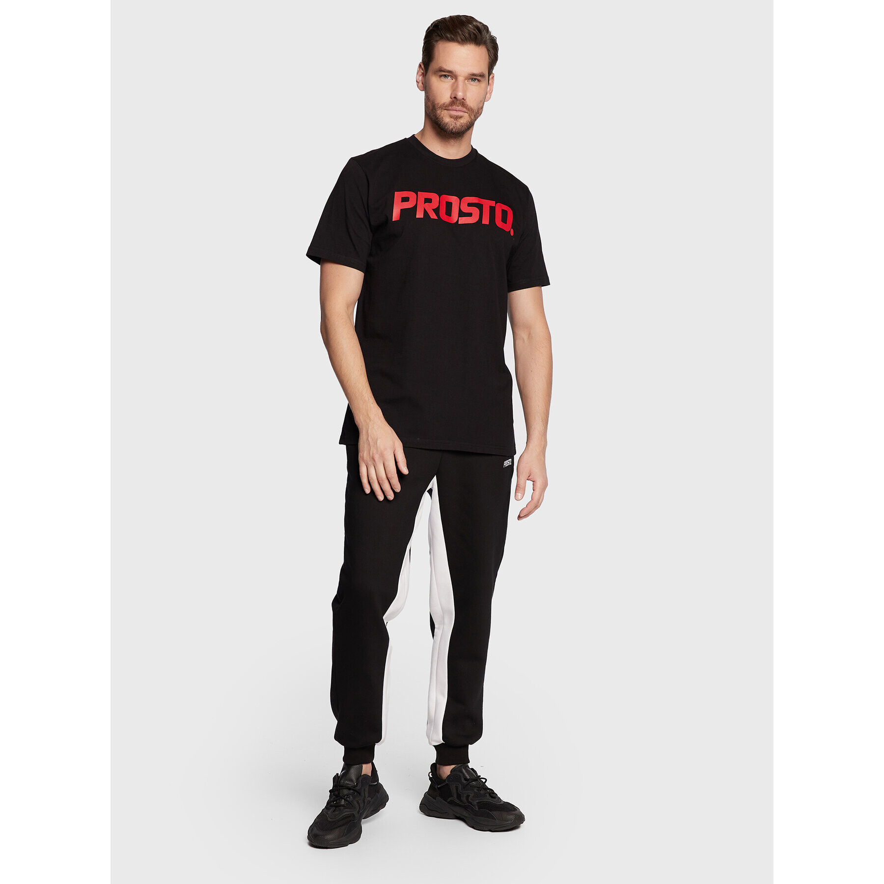 PROSTO. T-Shirt KLASYK Classic XXII 1073 Černá Regular Fit - Pepit.cz