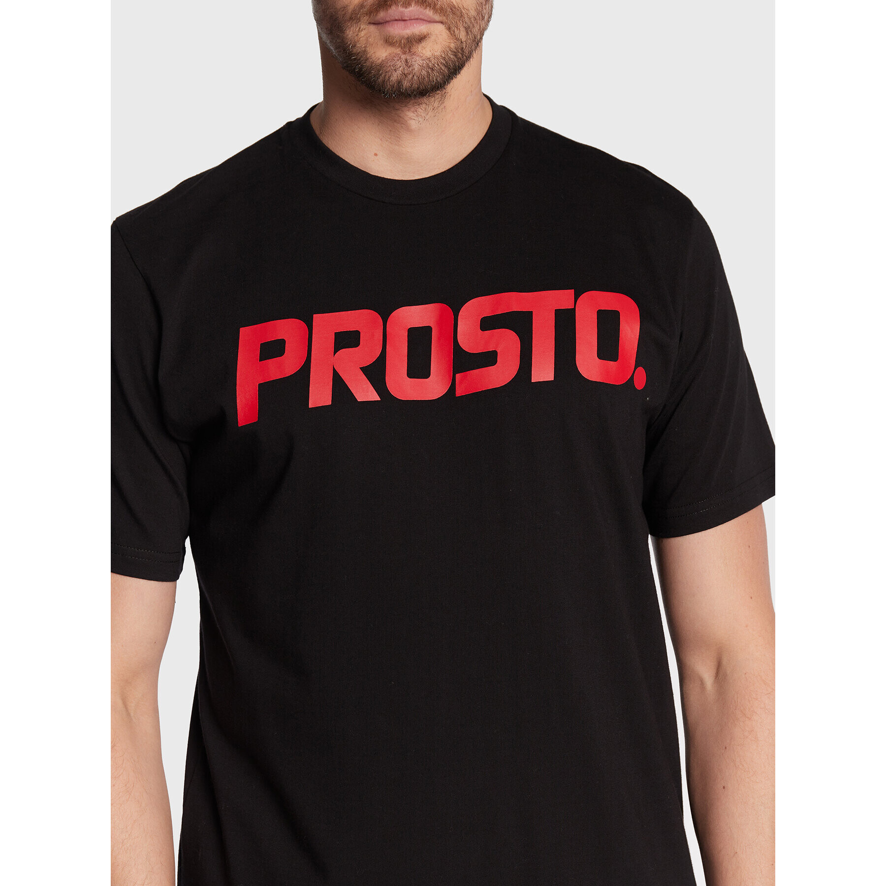 PROSTO. T-Shirt KLASYK Classic XXII 1073 Černá Regular Fit - Pepit.cz