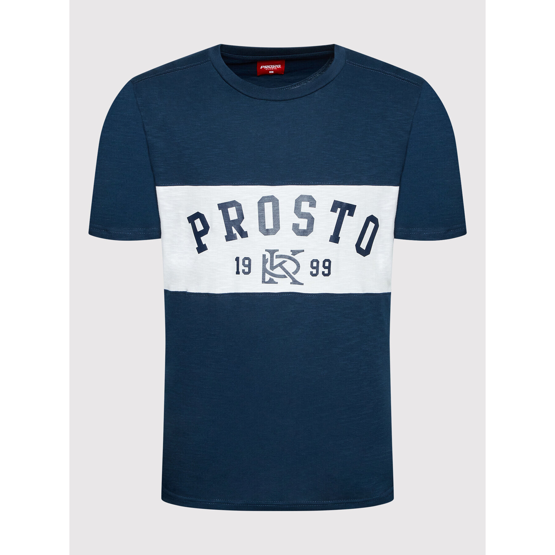 PROSTO. T-Shirt KLASYK Flams 1072 Tmavomodrá Regular Fit - Pepit.cz