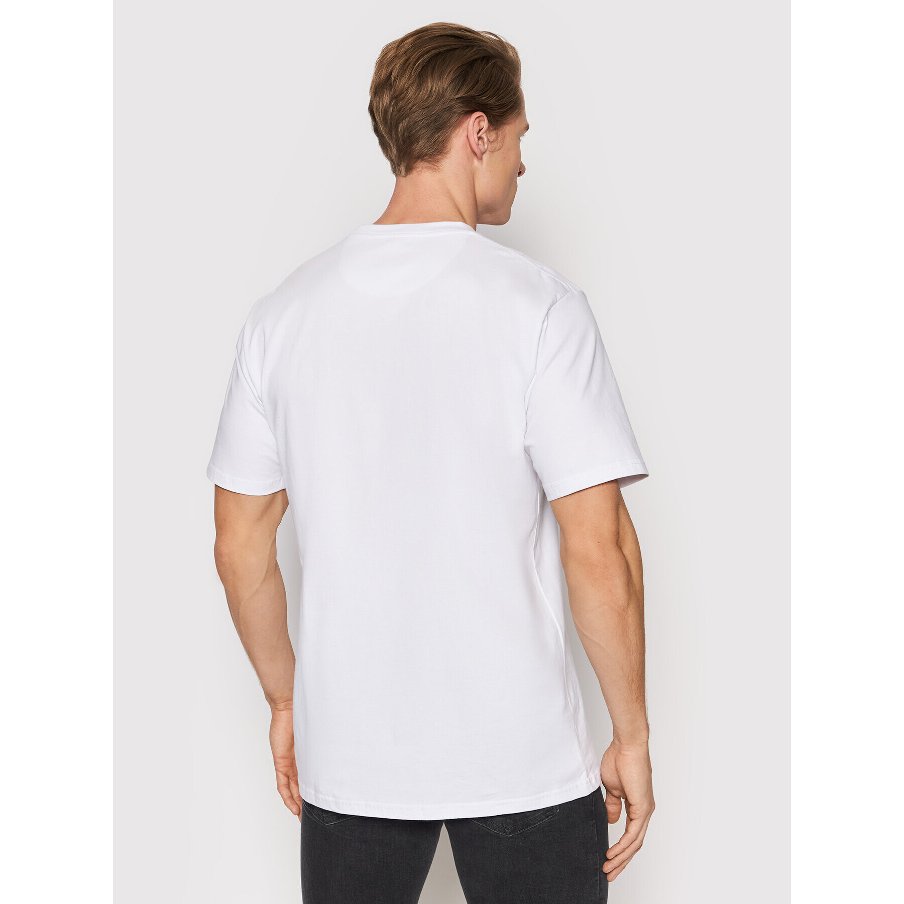 PROSTO. T-Shirt KLASYK Grad 1051 Bílá Regular Fit - Pepit.cz